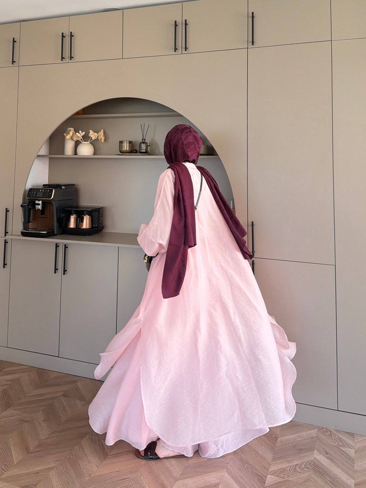 Sarnıç Yarasa Kol Pantolonlu Takım Pembe (2417)
