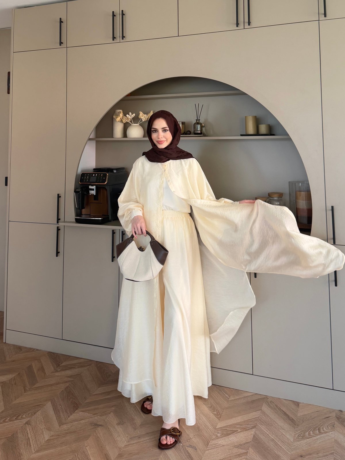Sarnıç Yarasa Kol Pantolonlu Takım Sarı (2417)