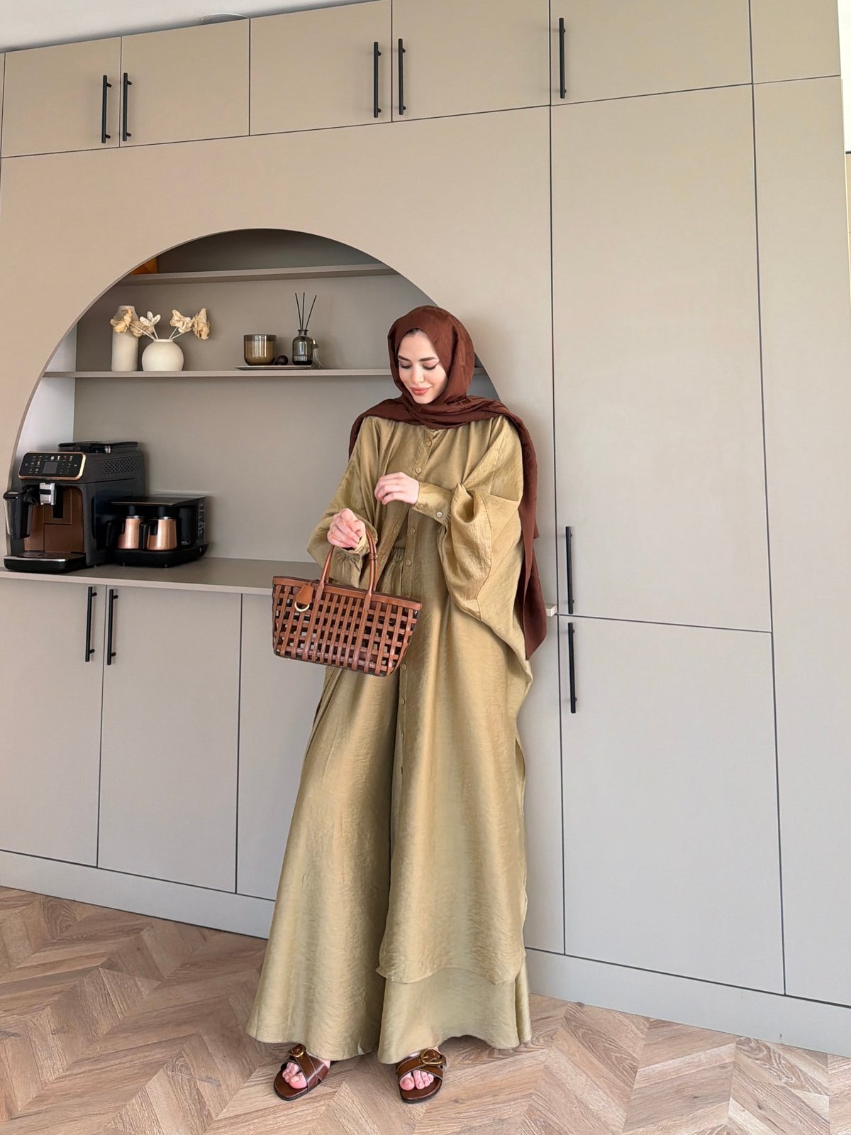 Sarnıç Yarasa Kol Pantolonlu Takım Yağ Yeşili (2417)