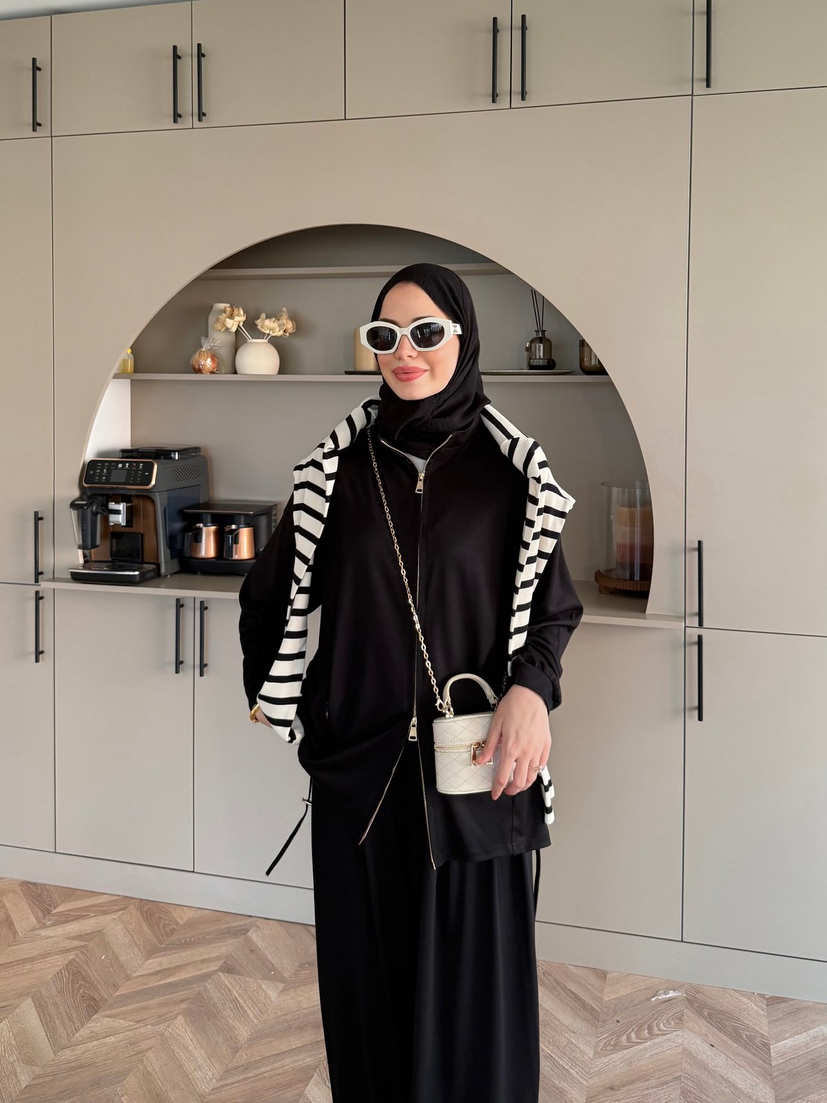 Sera Büzgülü Oysh Pantolonlu Takım Siyah (2371)