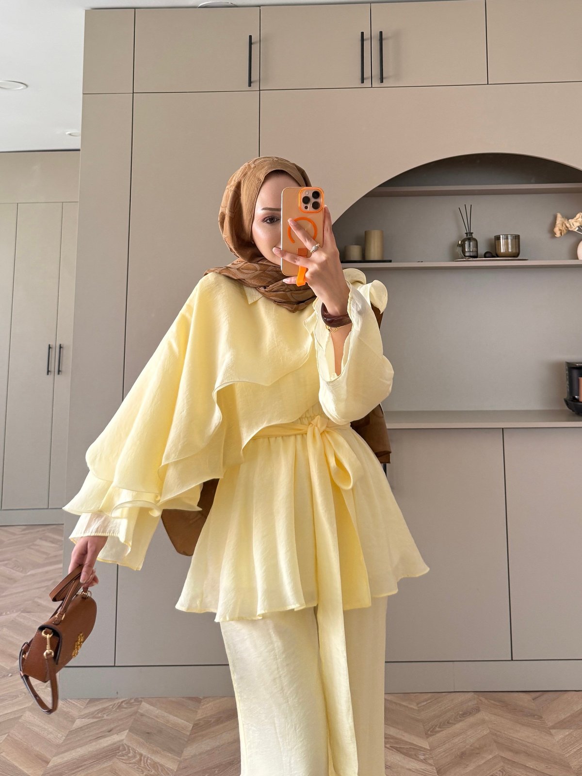 Shirley Fırfırlı Pantolonlu Takım Butteryellow (8615)