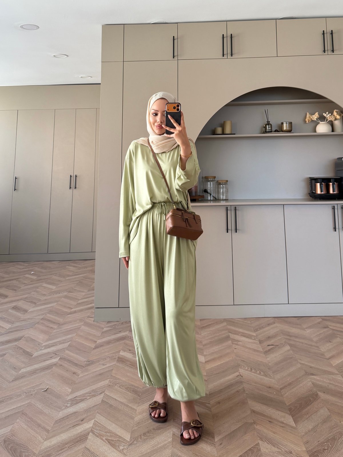 Sinore Oysh Pantolonlu Takım Çağla Yeşili (4548)