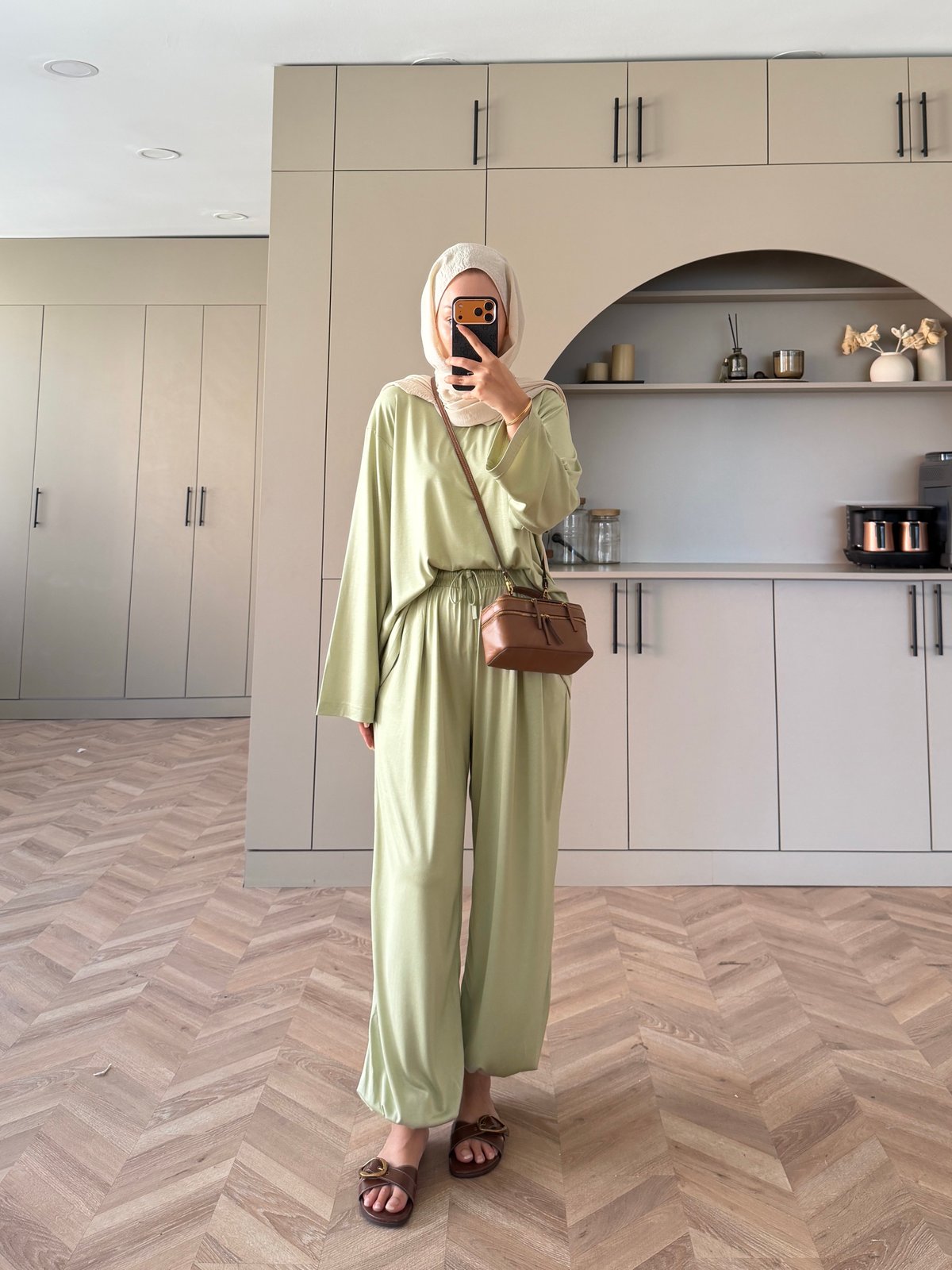 Sinore Oysh Pantolonlu Takım Çağla Yeşili (4548)