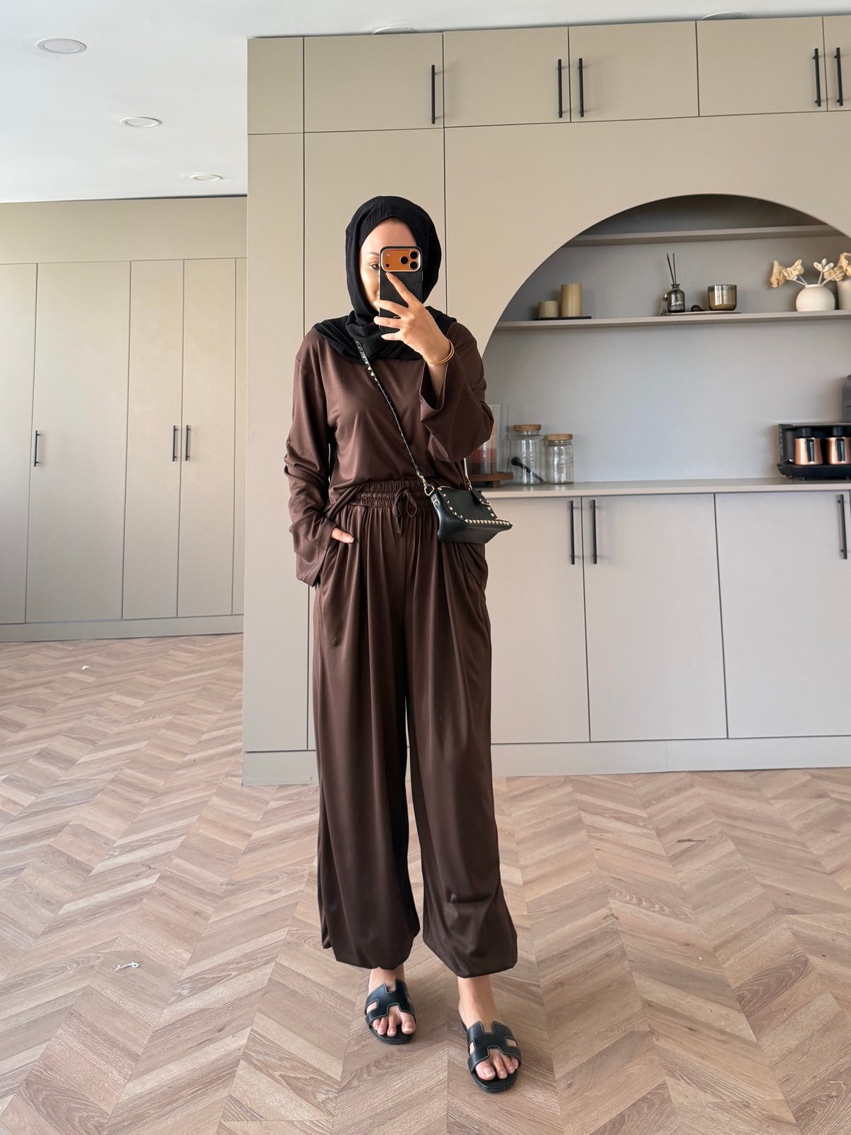 Sinore Oysh Pantolonlu Takım Kahve (4548)