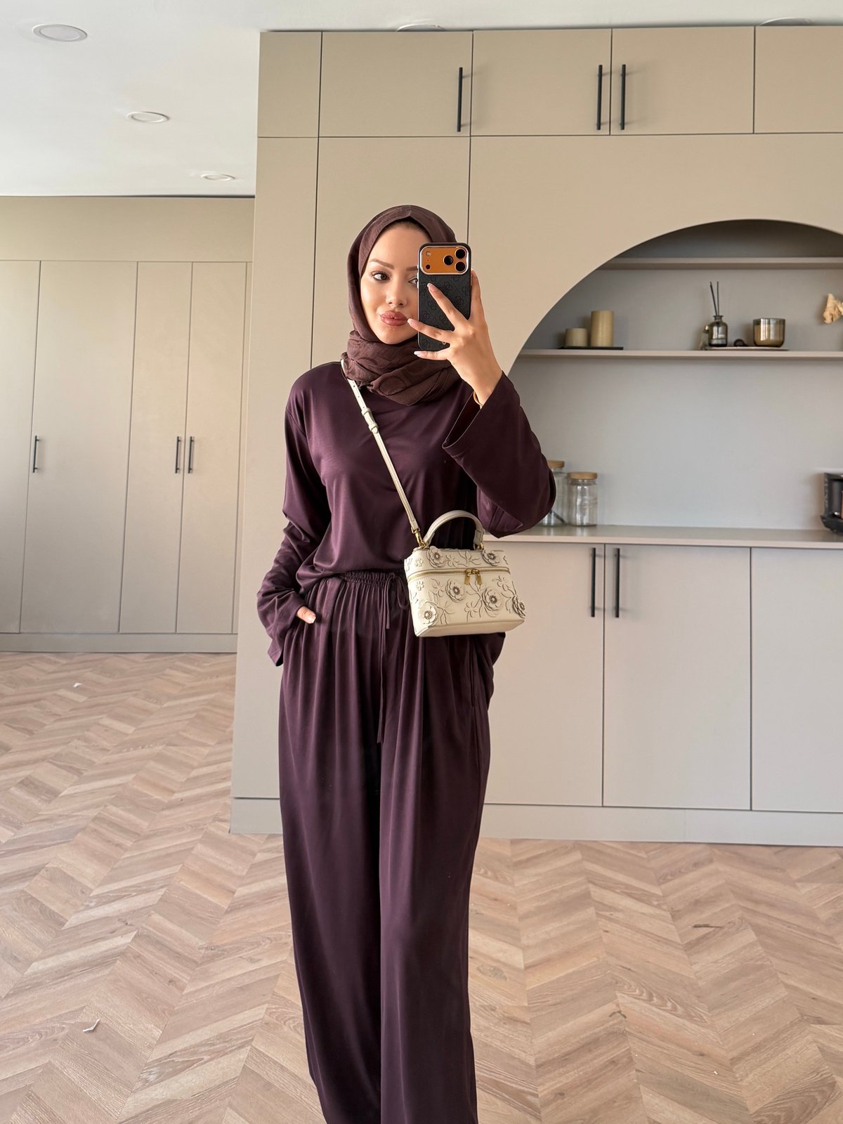 Sinore Oysh Pantolonlu Takım Mürdüm (4548)