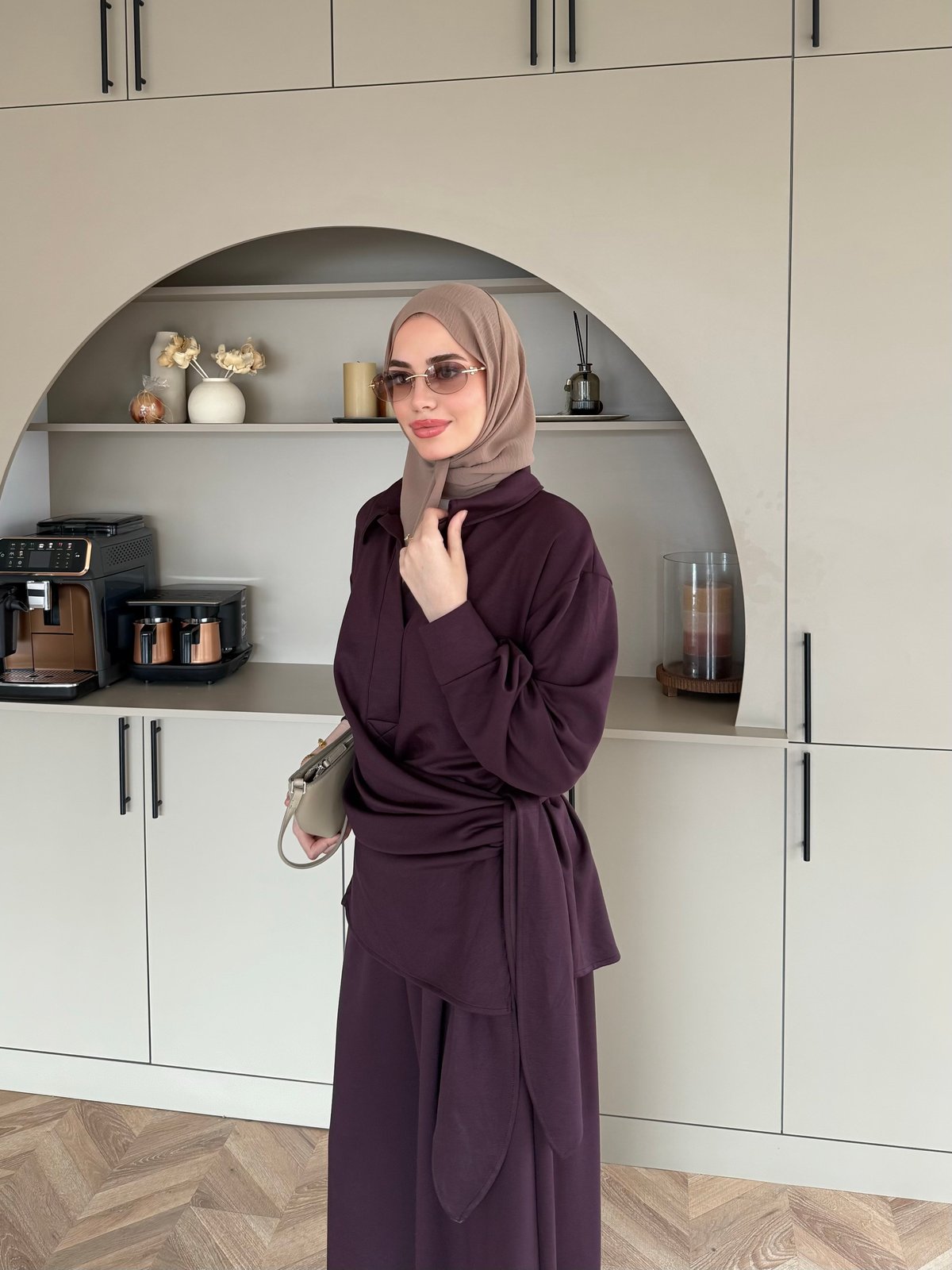 Sirius Oysh Bağlamalı Pantolonlu Takım Mürdüm (8025)
