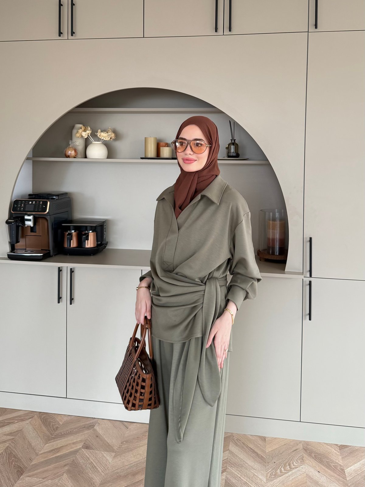Sirius Oysh Bağlamalı Pantolonlu Takım Haki (8025)
