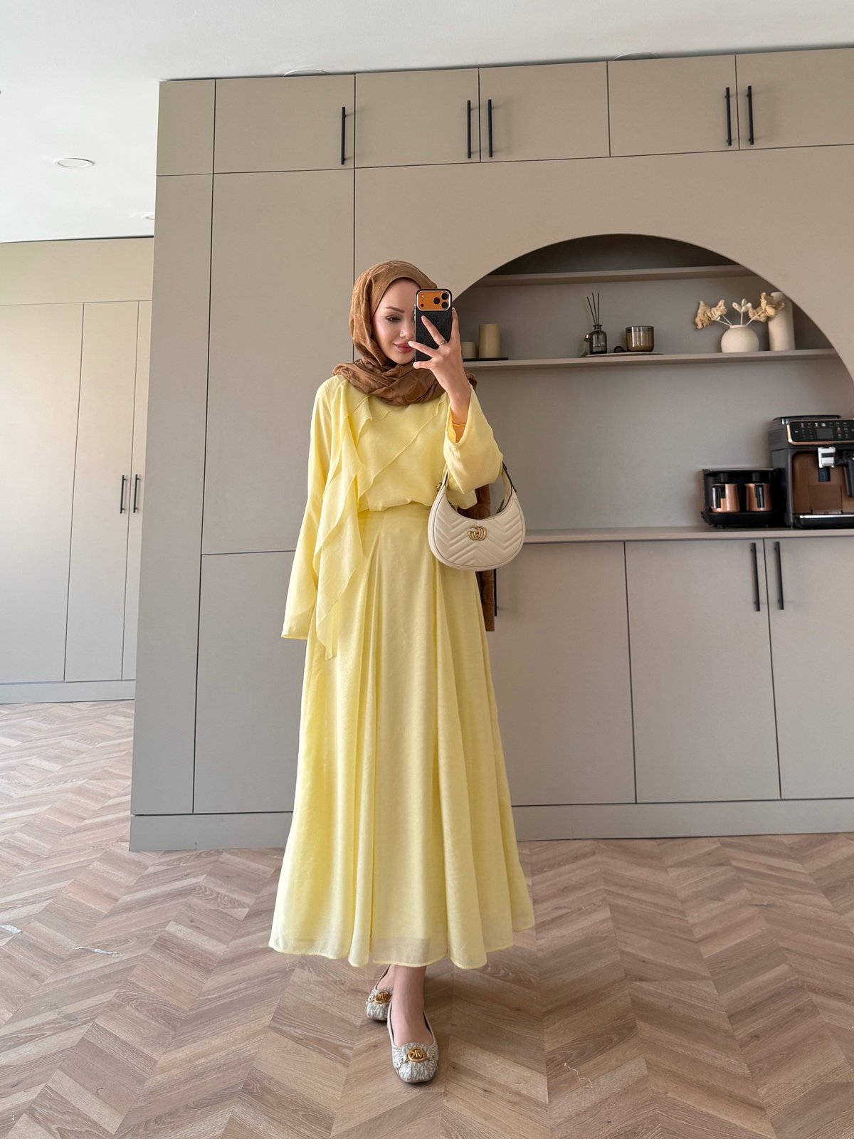 Soraya Fırfır Detaylı Etekli Takım ButterYellow (4467)