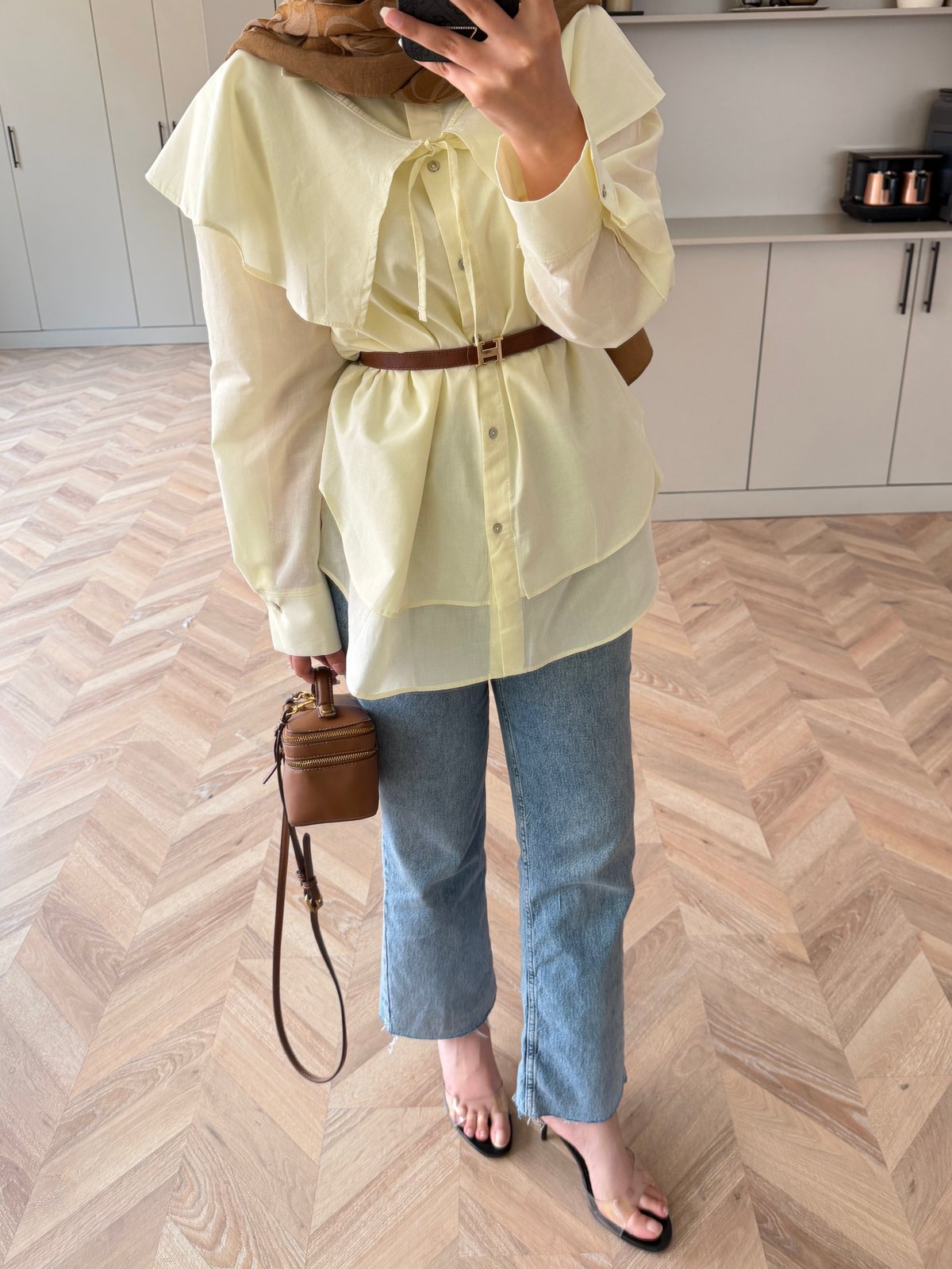 Sorbe Yaka Detaylı Gömlek ButterYellow (3098)