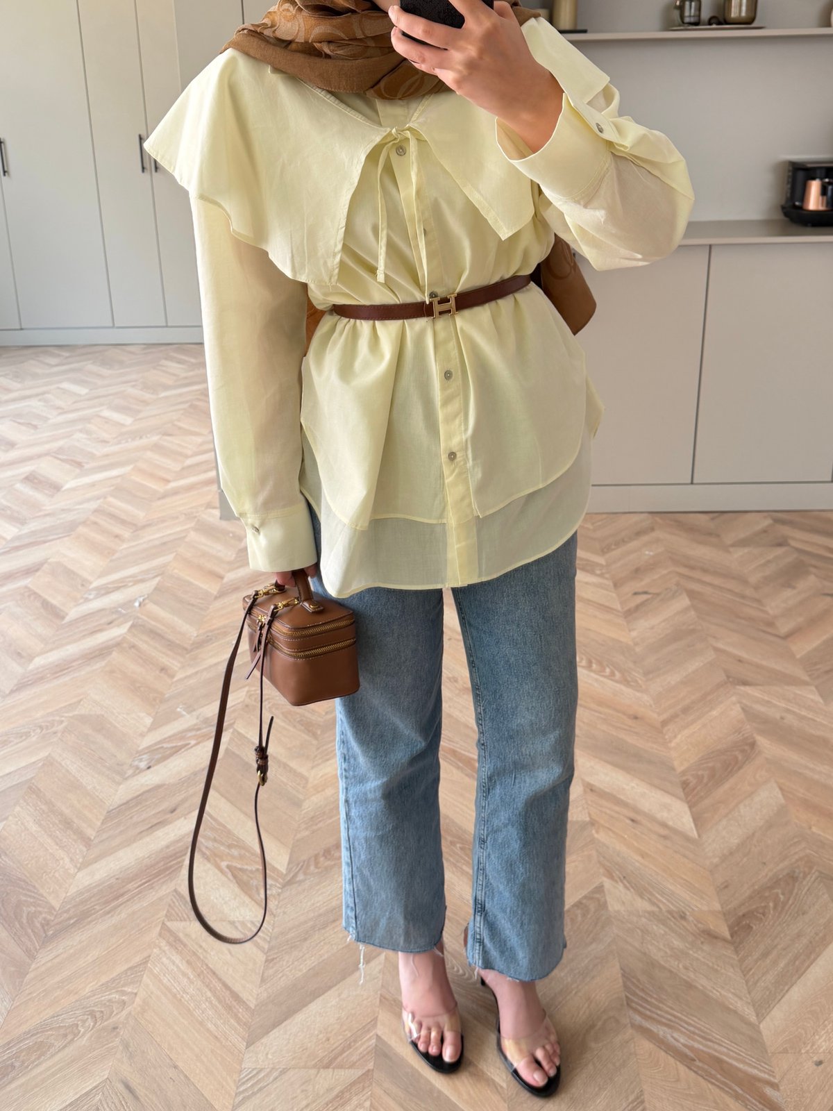 Sorbe Yaka Detaylı Gömlek ButterYellow (3098)