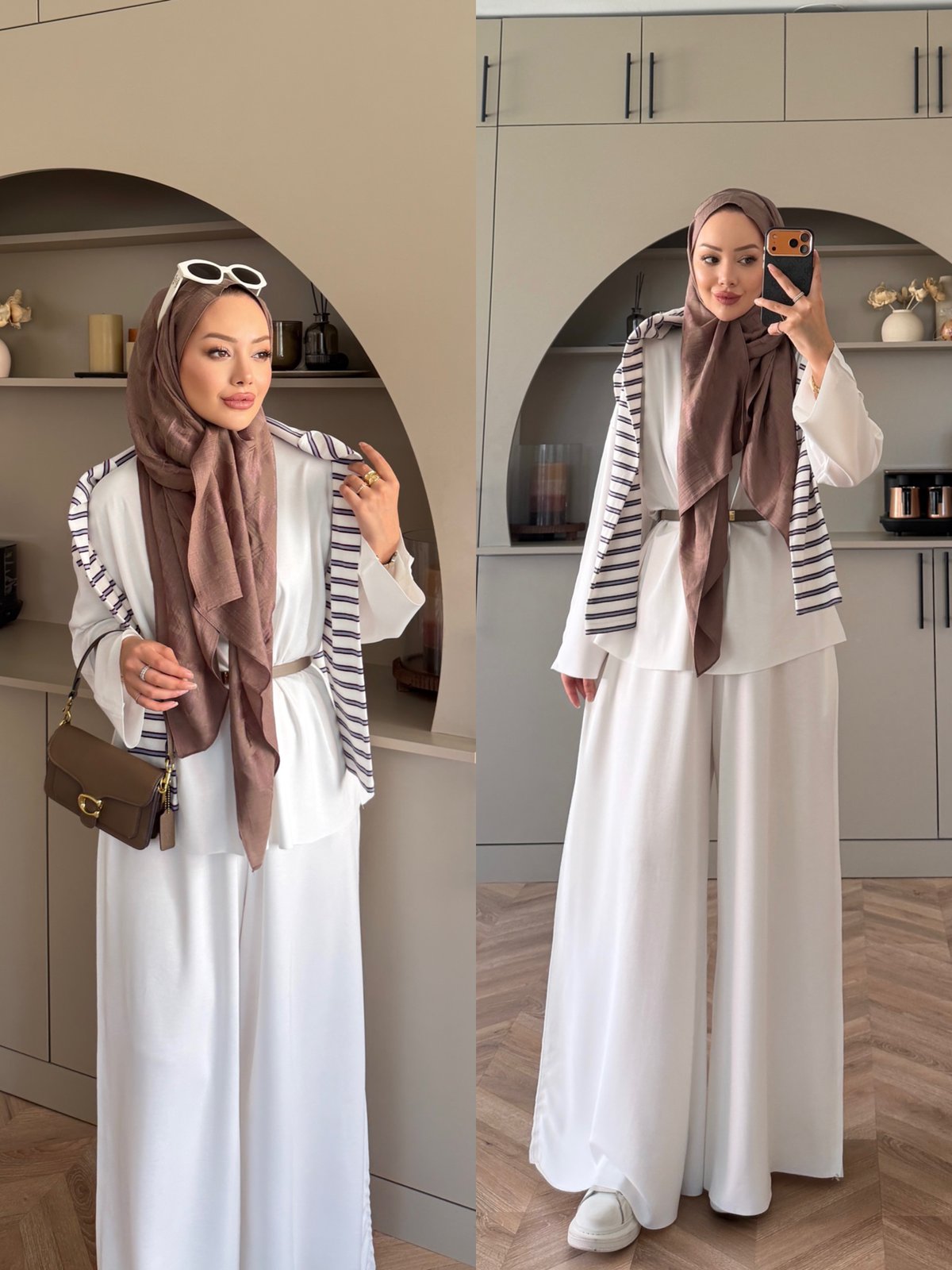 Spoon Oysh Pantolonlu Takım Beyaz (2378)