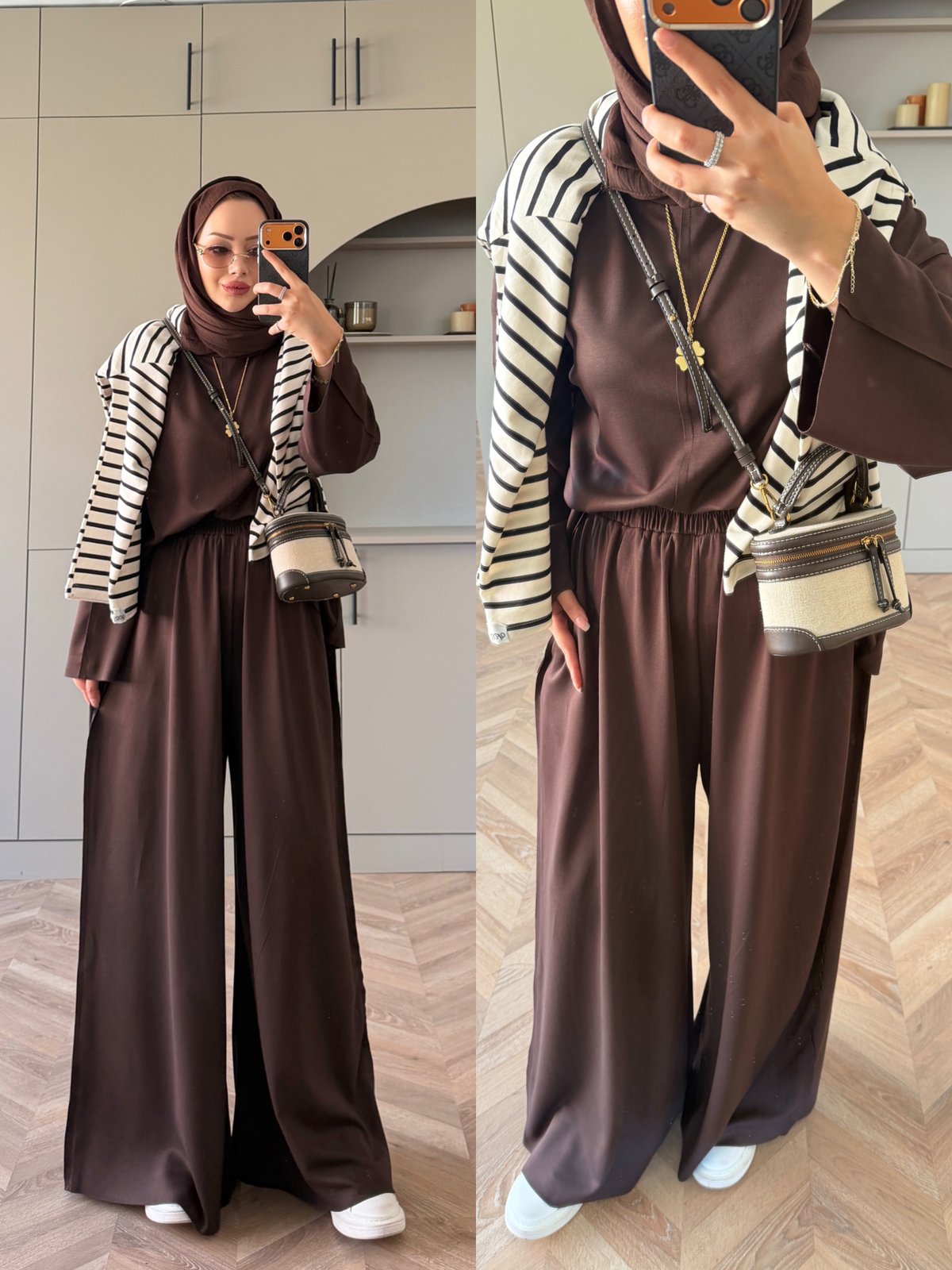 Spoon Oysh Pantolonlu Takım Kahve (2378)