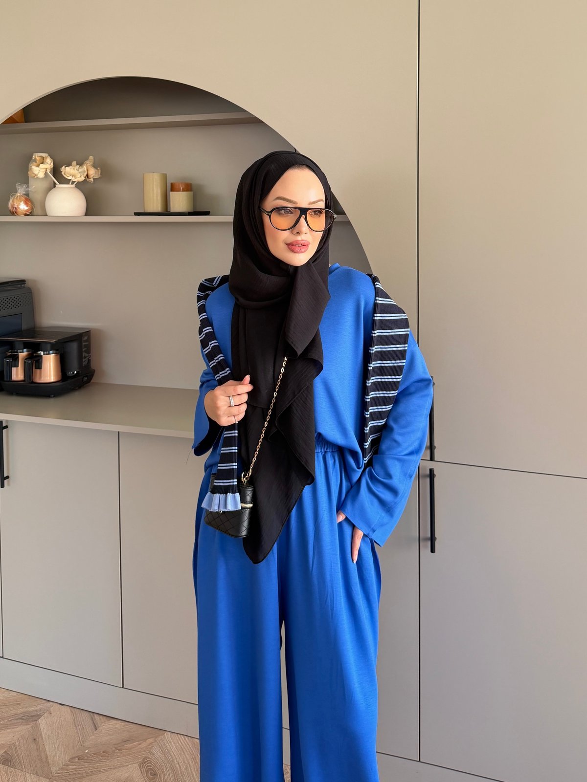 Spoon Oysh Pantolonlu Takım Saks (2378)