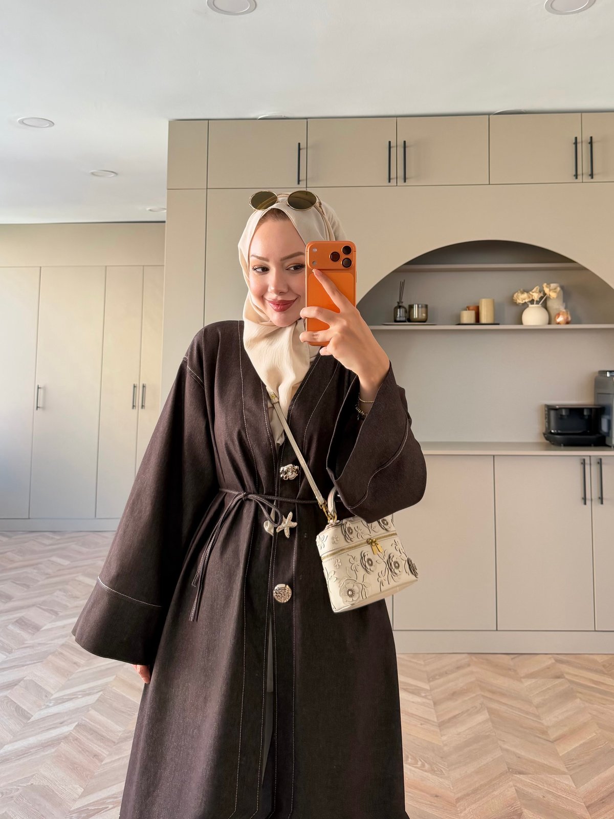 Star Kimono Kot Ceket Kahve (0070)