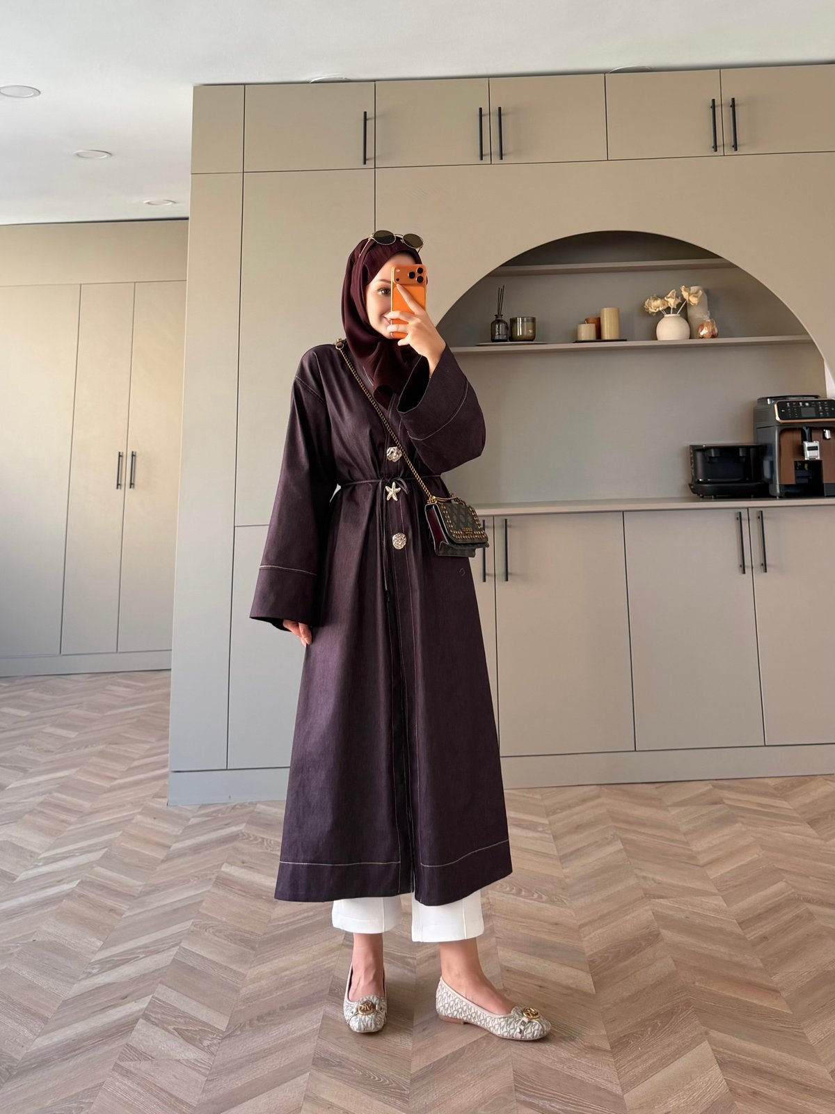 Star Kimono Kot Ceket Mürdüm (0070)