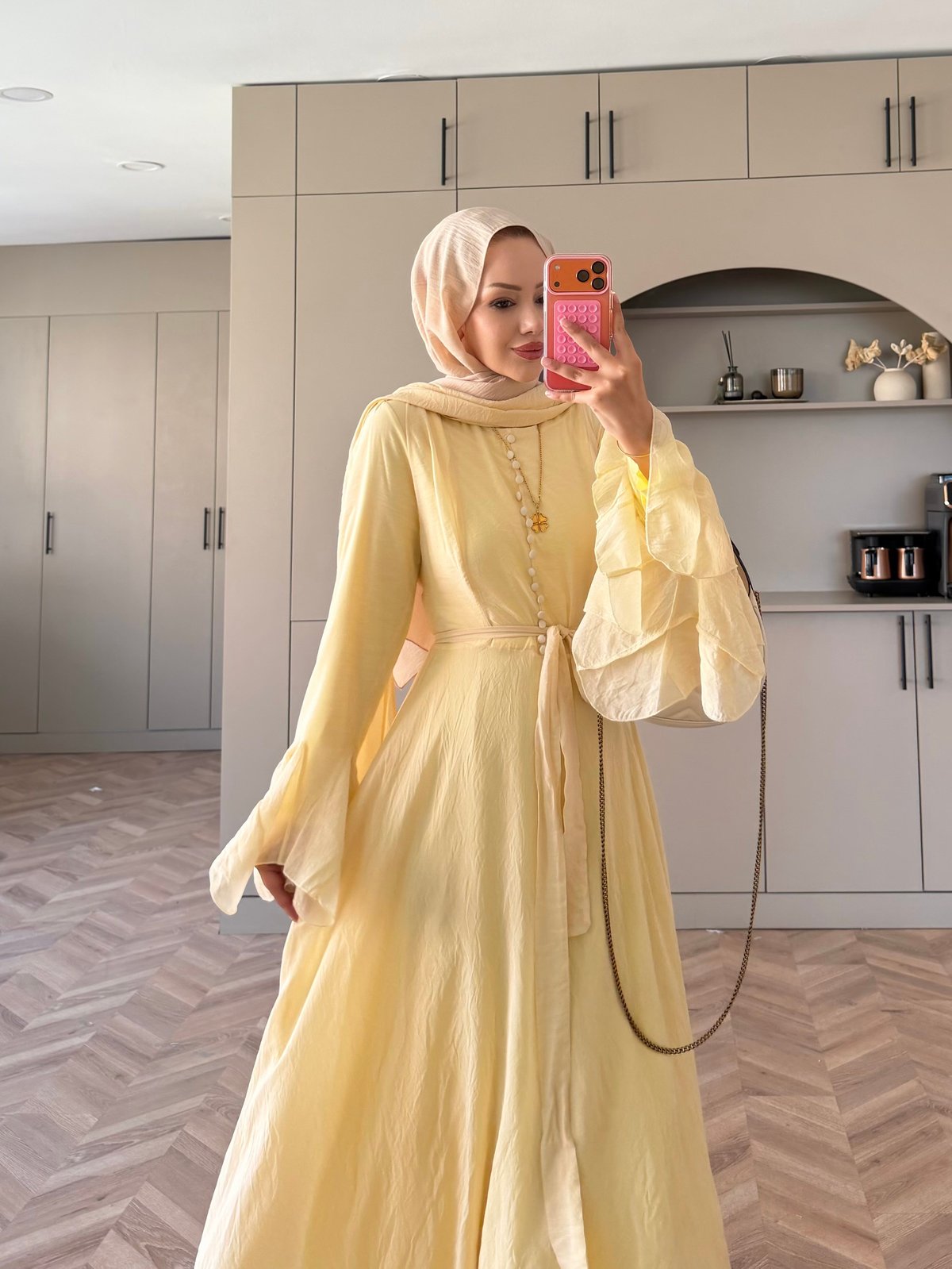 Stone Şallı Elbise Butteryellow (26177)