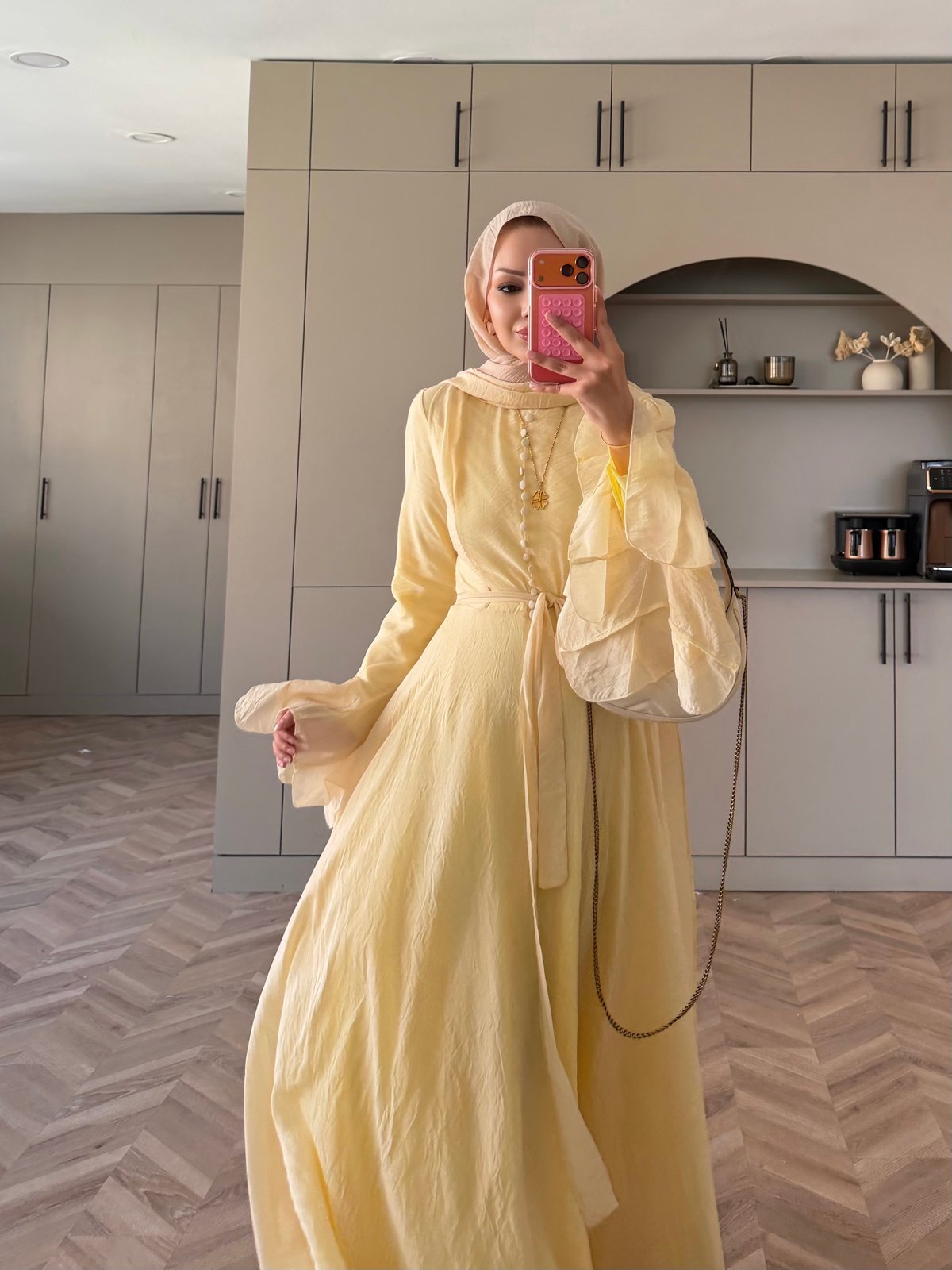 Stone Şallı Elbise Butteryellow (26177)