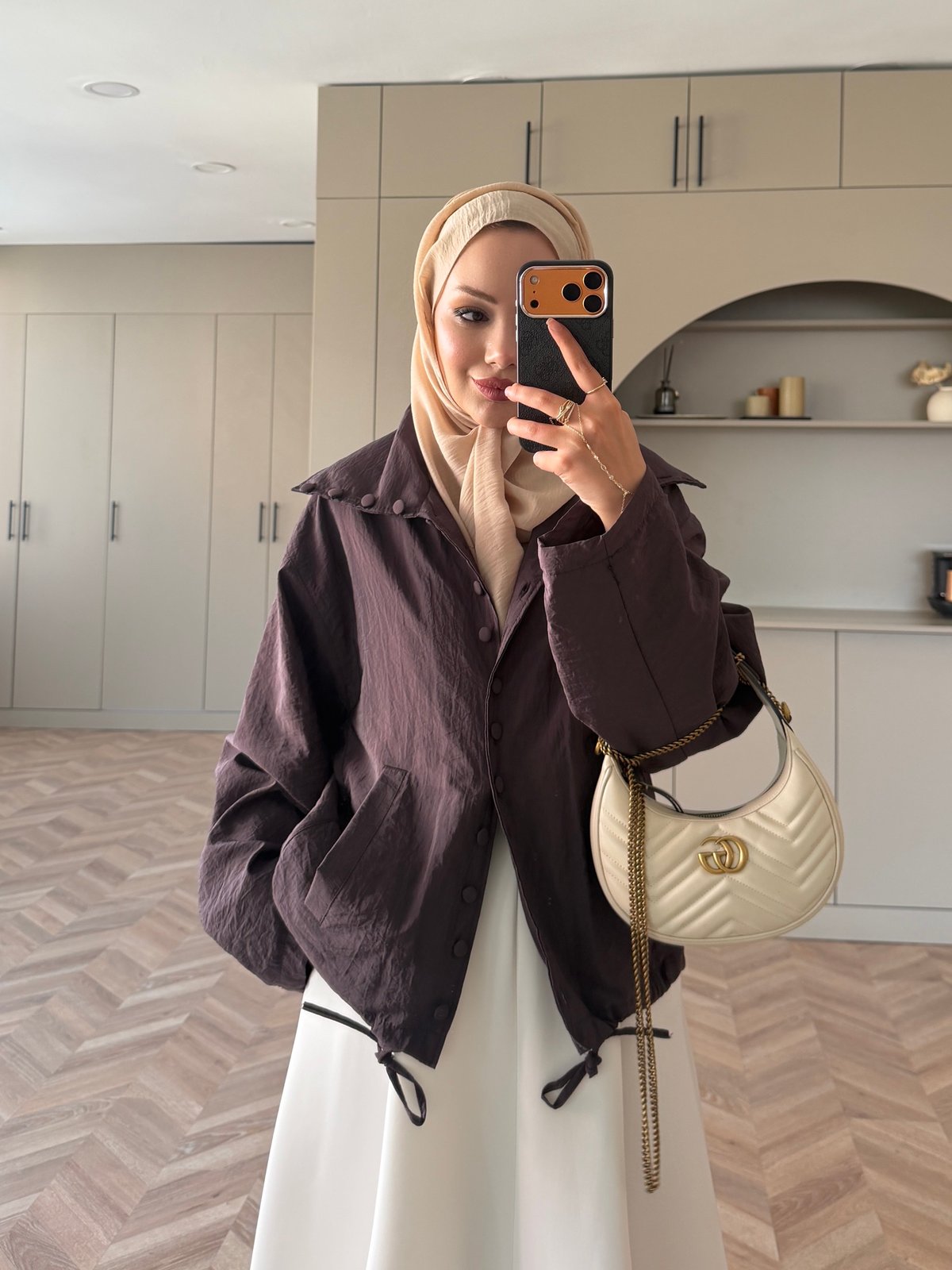 Tailor Düğmeli Yağmurluk Kahve (2383)