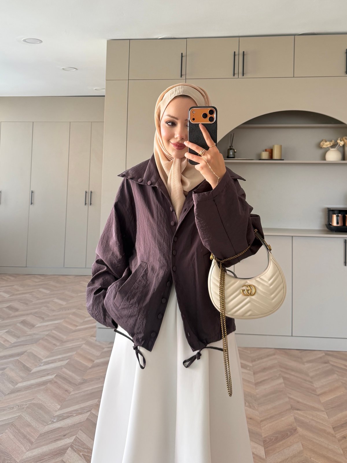 Tailor Düğmeli Yağmurluk Kahve (2383)