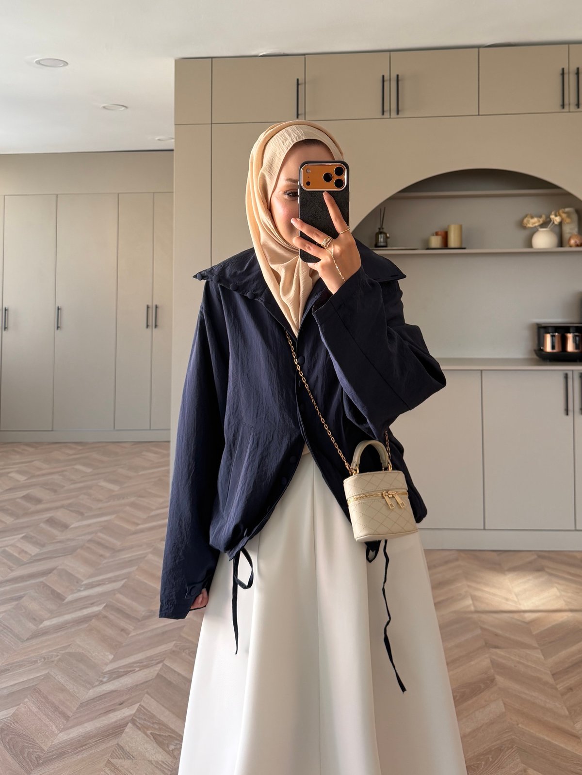 Tailor Düğmeli Yağmurluk Lacivert (2383)