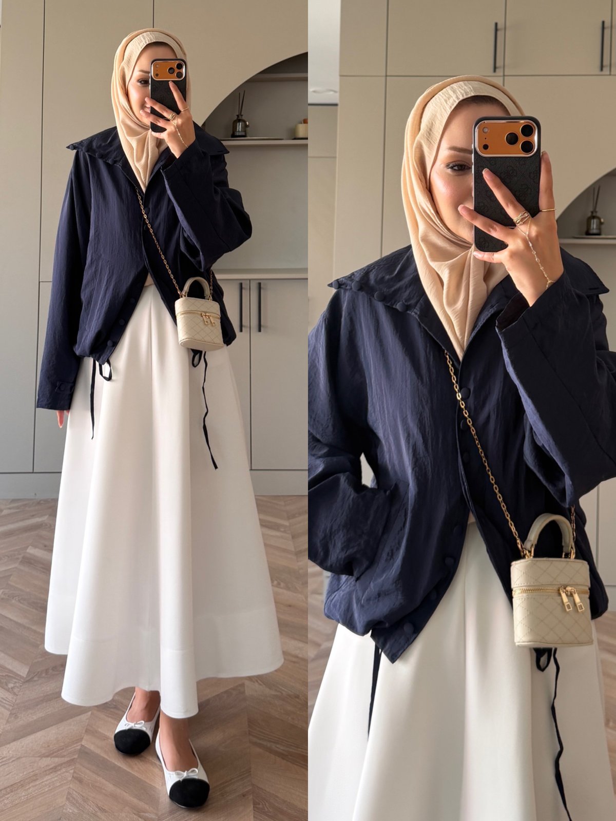 Tailor Düğmeli Yağmurluk Lacivert (2383)