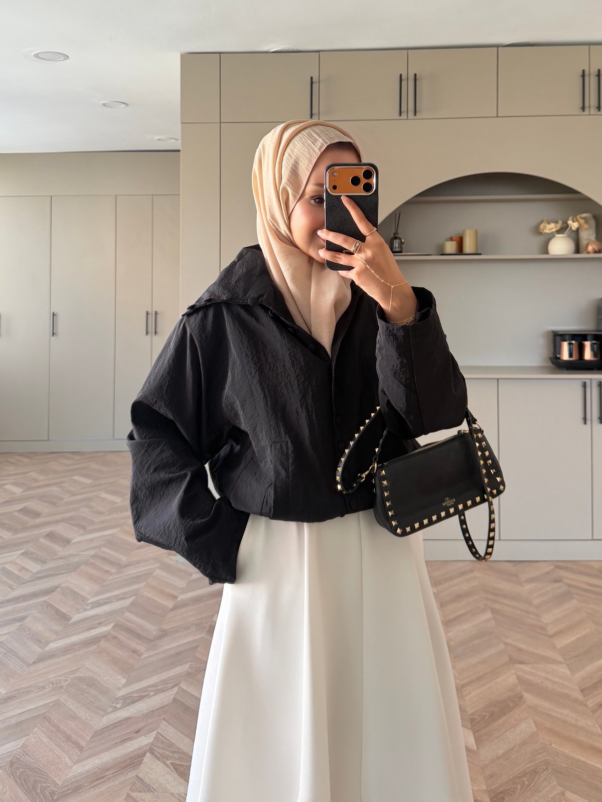 Leyla Düğmeli Yağmurluk Siyah (2383)