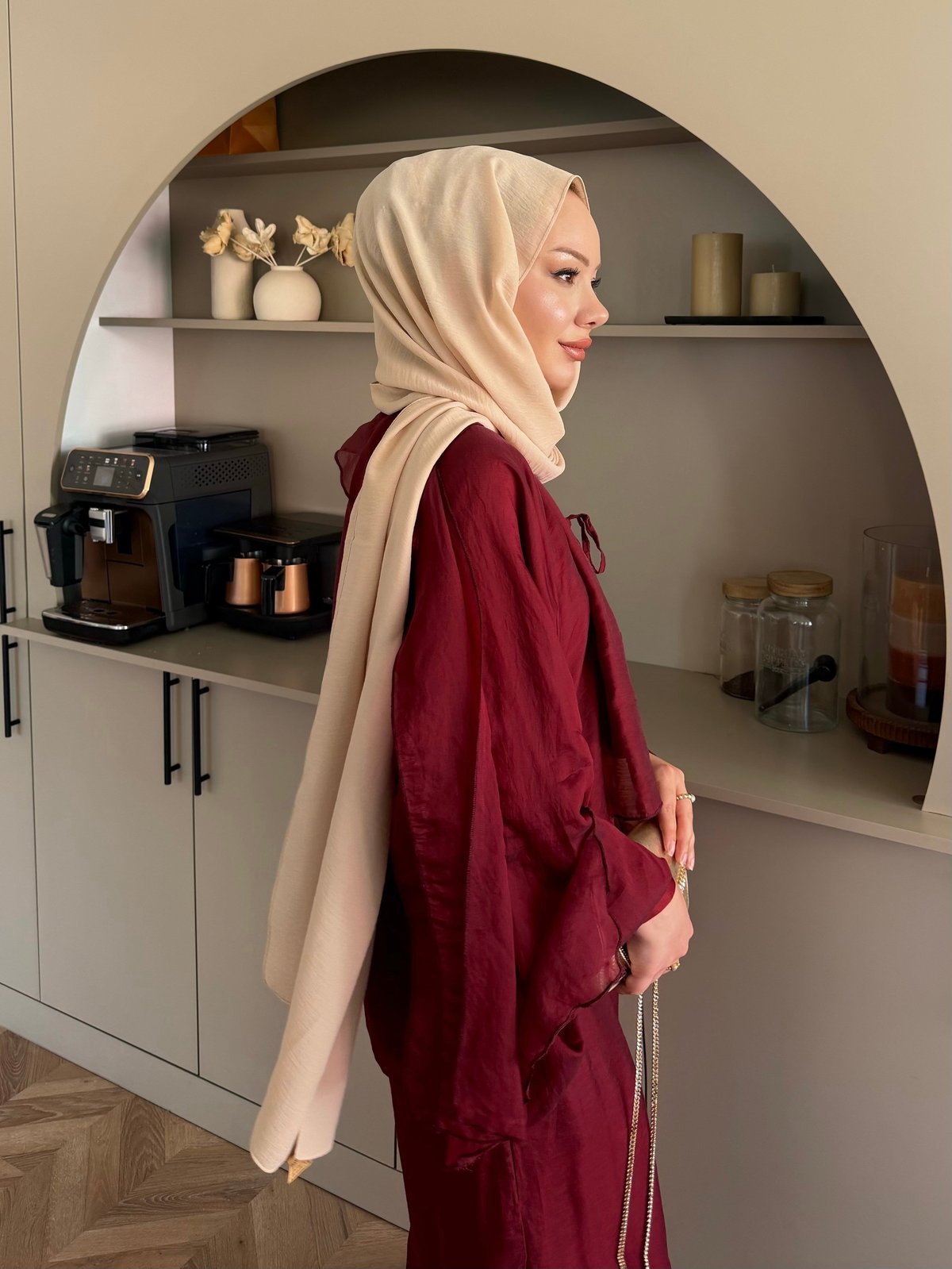 Talyra Pelerinli Pantolon Takım Bordo (5803)
