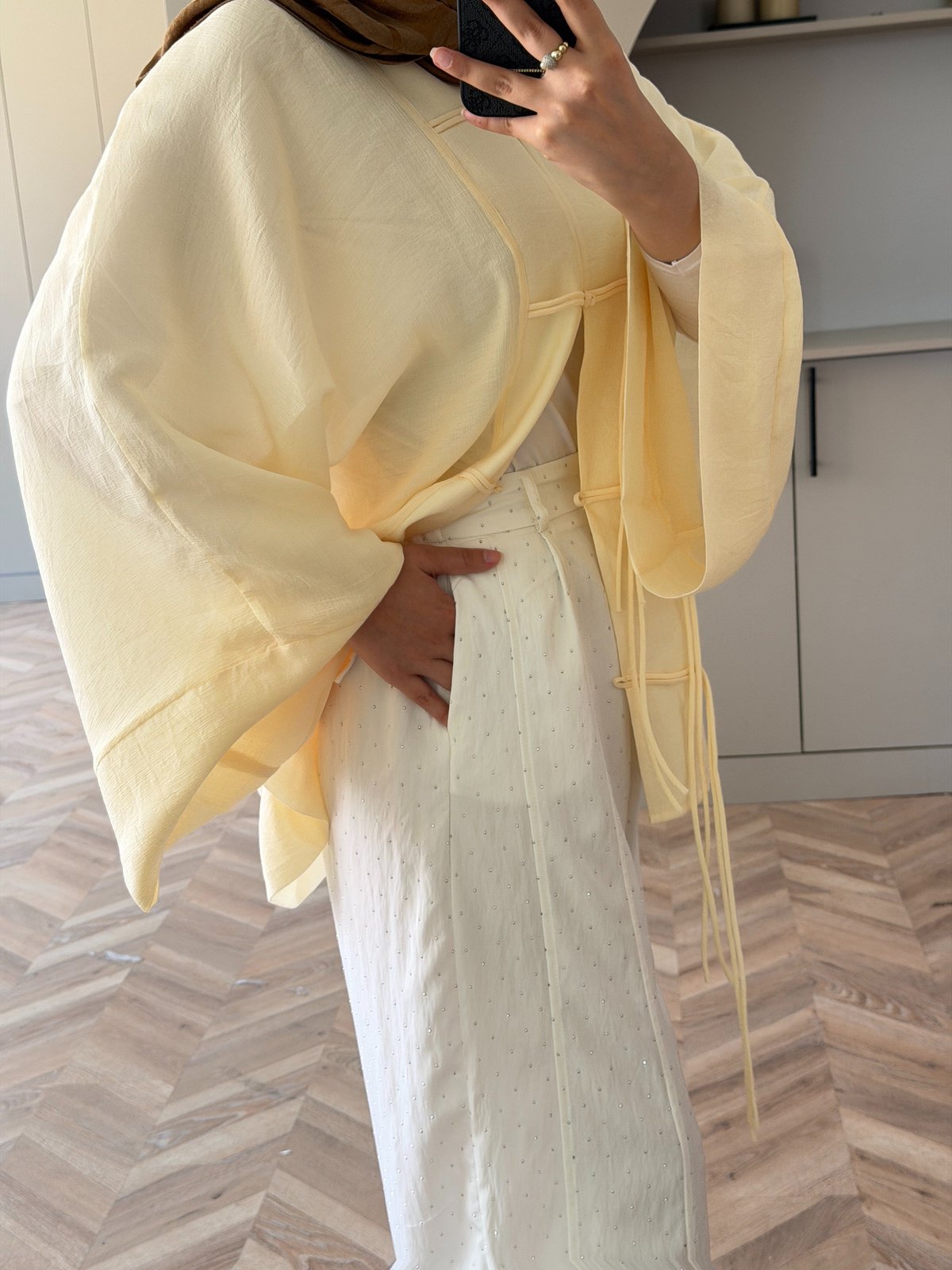 Velvet Taşlı Pantolon Beyaz (006)
