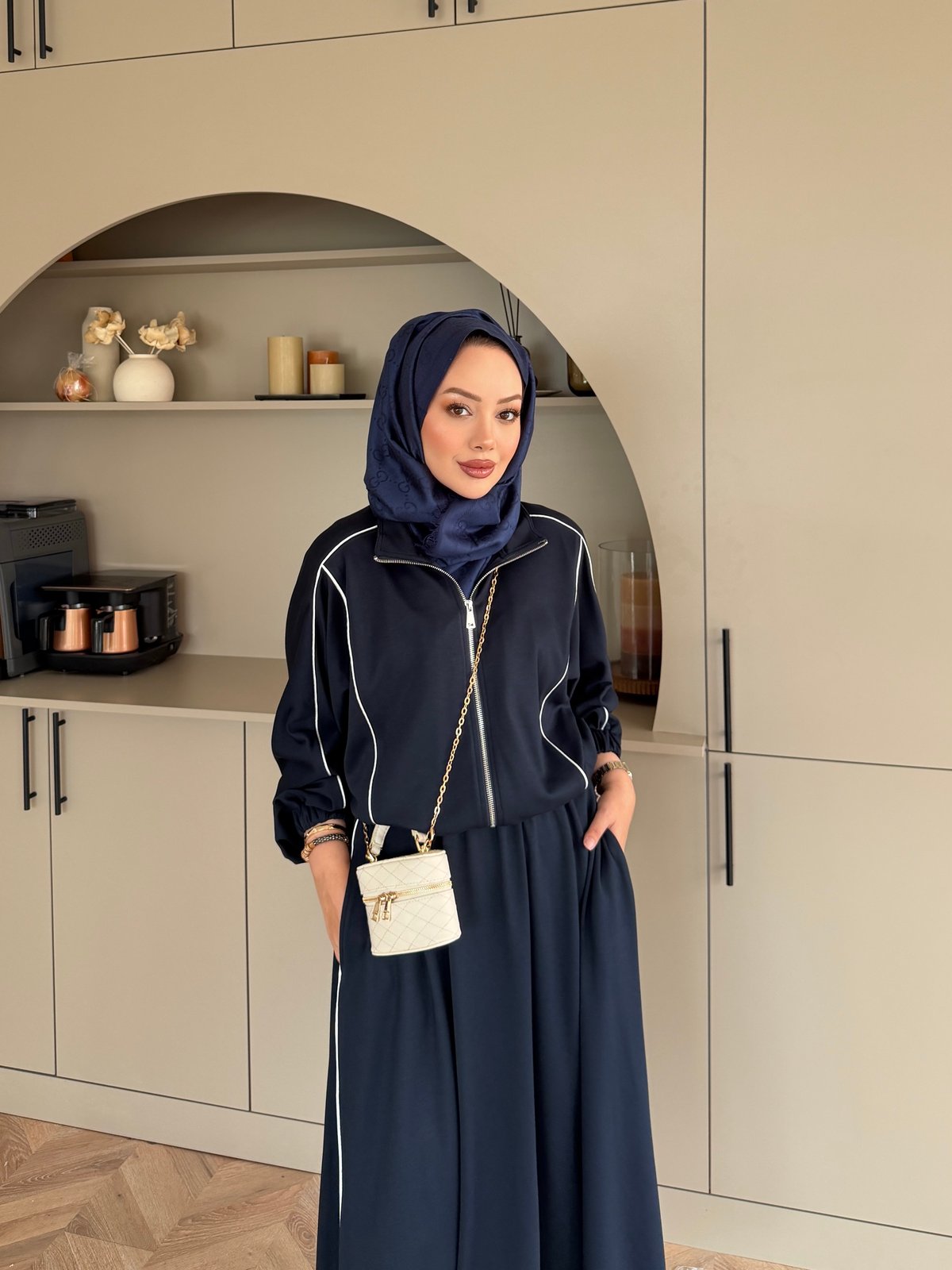 Tiana Oysh Etekli Takım Lacivert (4553)