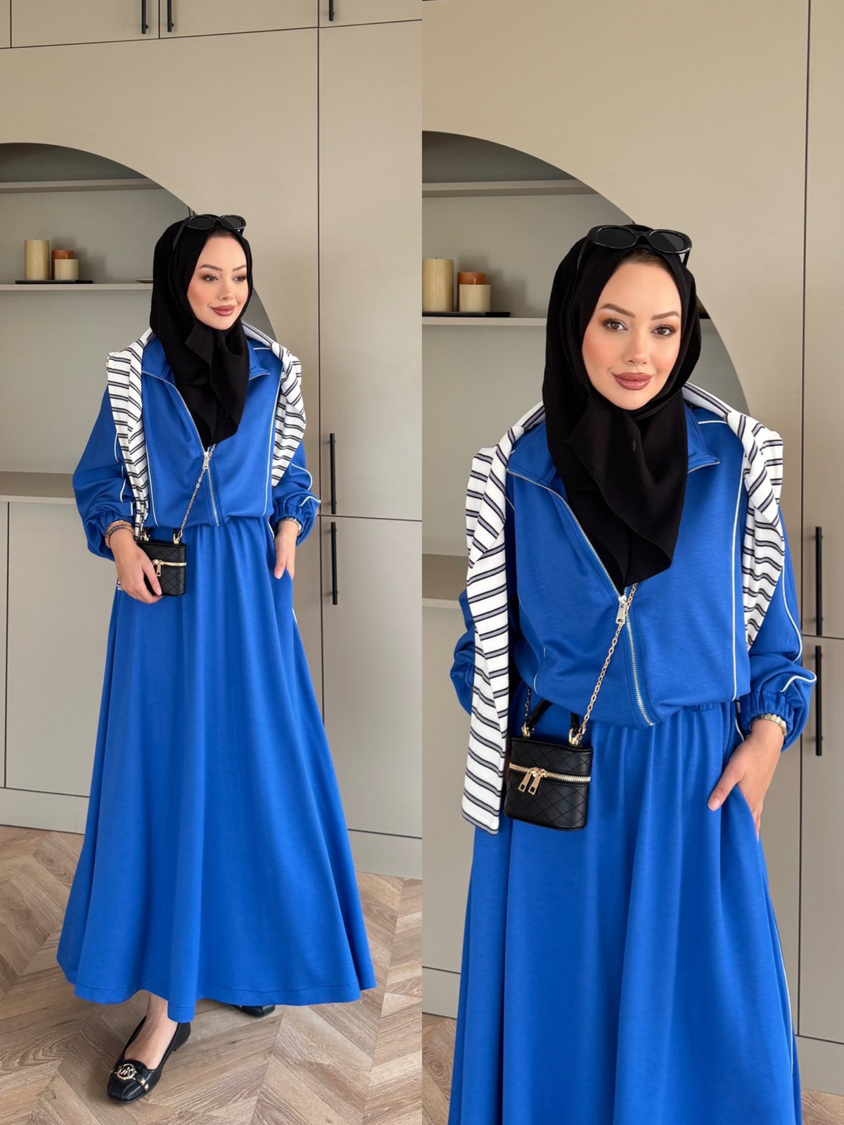 Tiana Oysh Etekli Takım Saks Mavisi (4553)