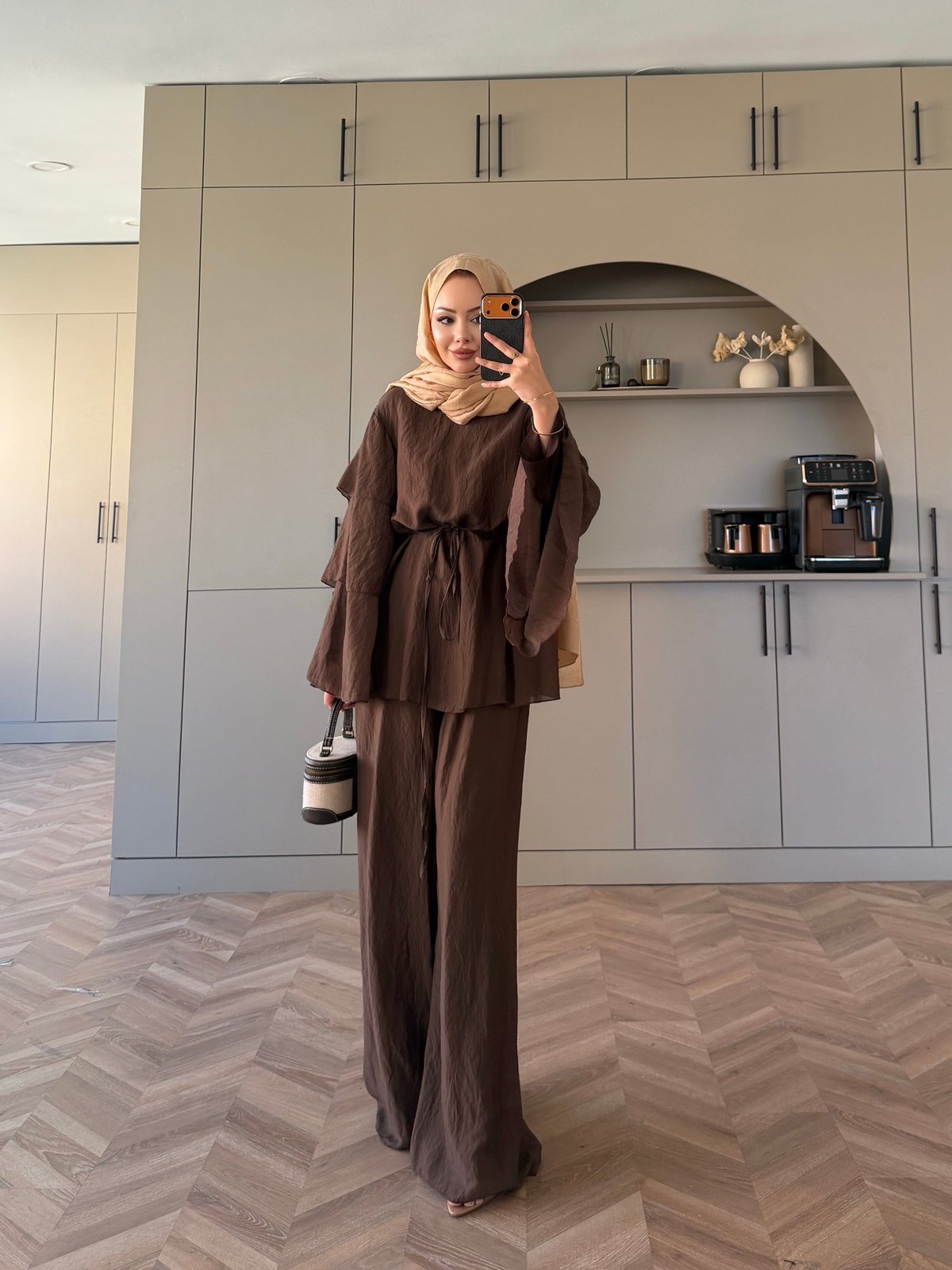 Tuay Kat Kat Pantolonlu Takım Acı Kahve (4503)