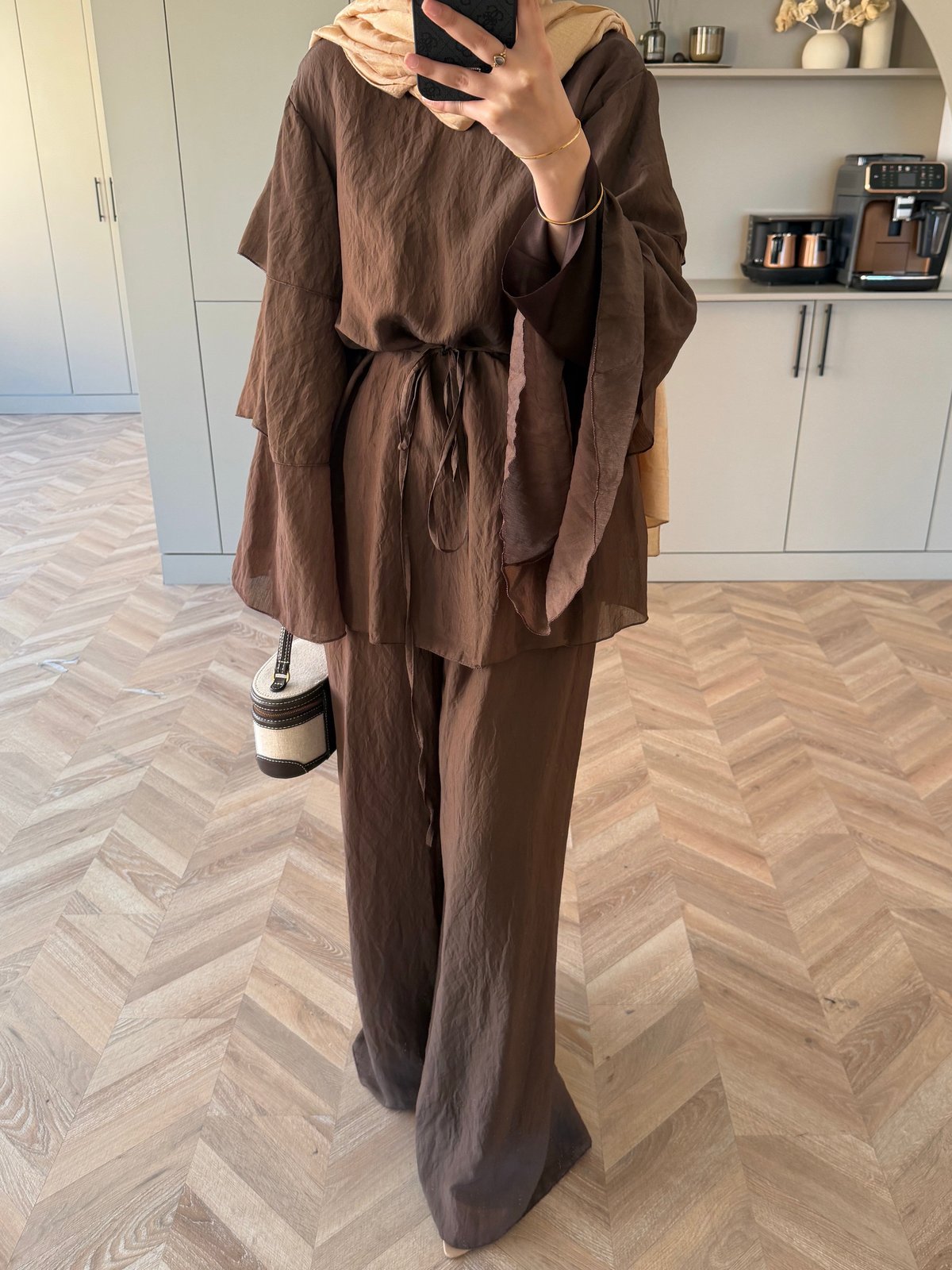Tuay Kat Kat Pantolonlu Takım Acı Kahve (4503)