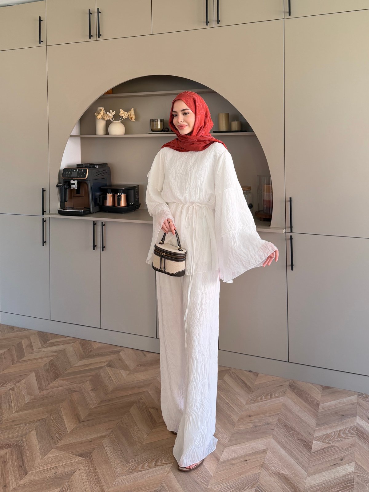 Tuay Kat Kat Pantolonlu Takım Beyaz (4503)