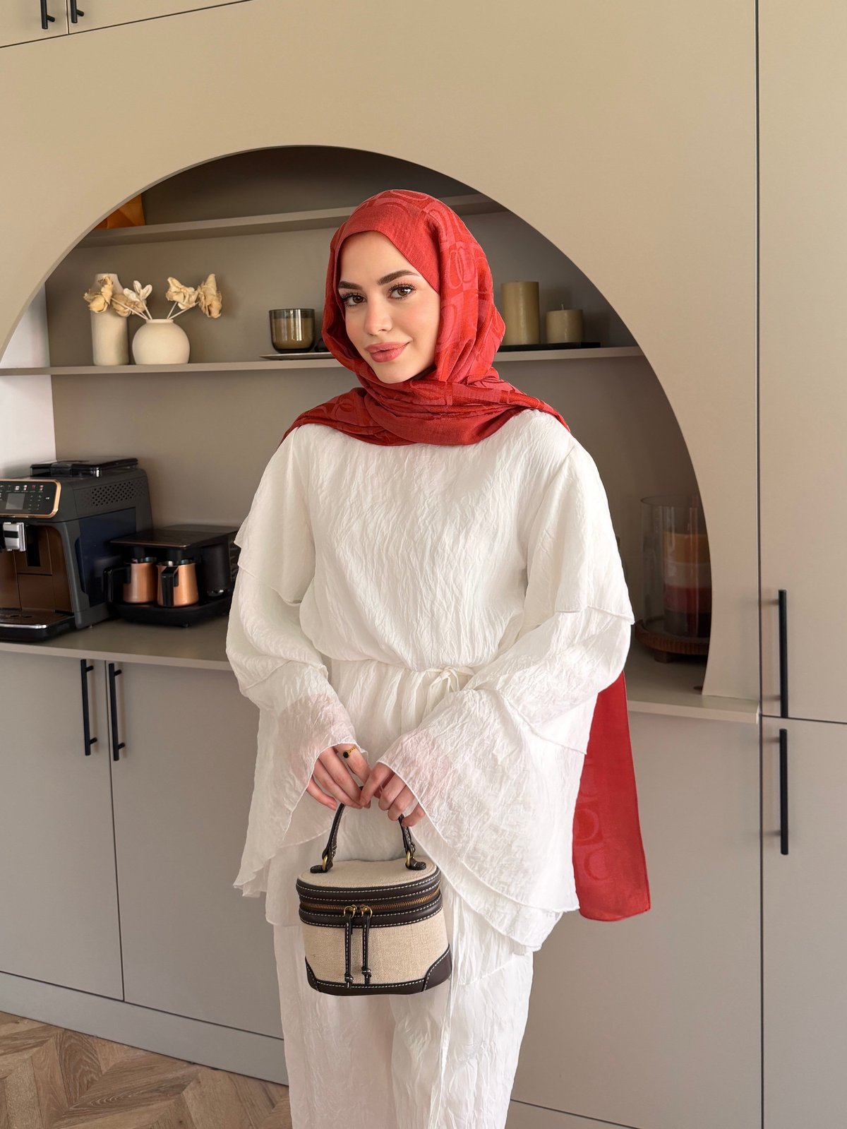 Tuay Kat Kat Pantolonlu Takım Beyaz (4503)