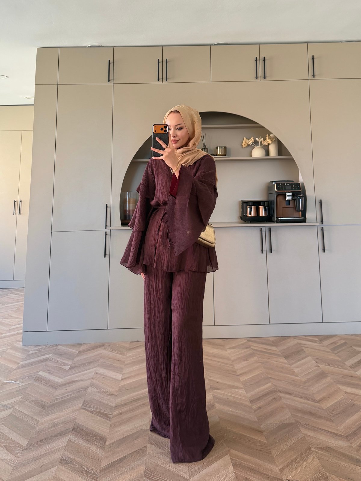 Tuay Kat Kat Pantolonlu Takım Mürdüm (4503)