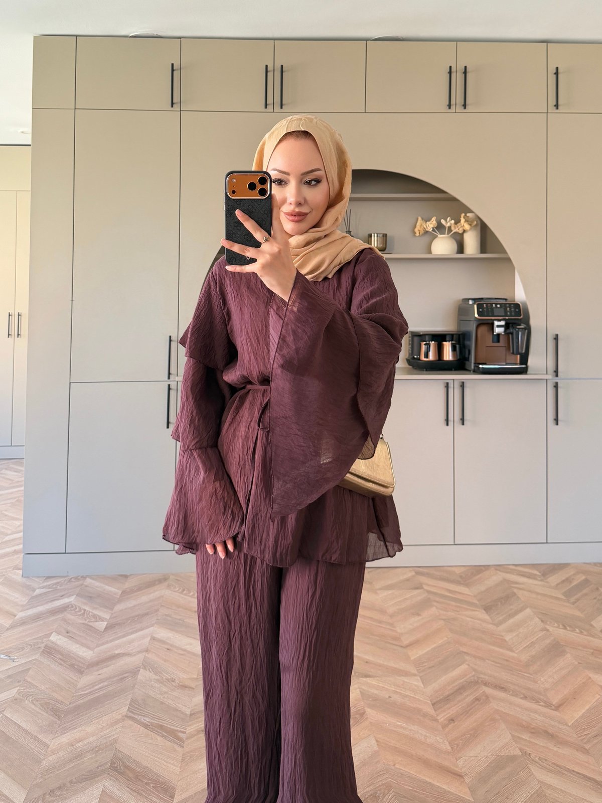 Tuay Kat Kat Pantolonlu Takım Mürdüm (4503)