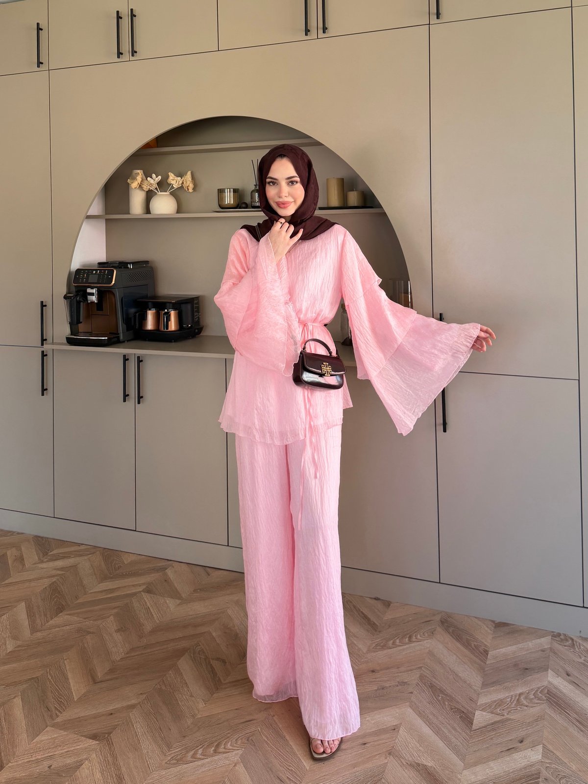 Tuay Kat Kat Pantolonlu Takım Pembe (4503)