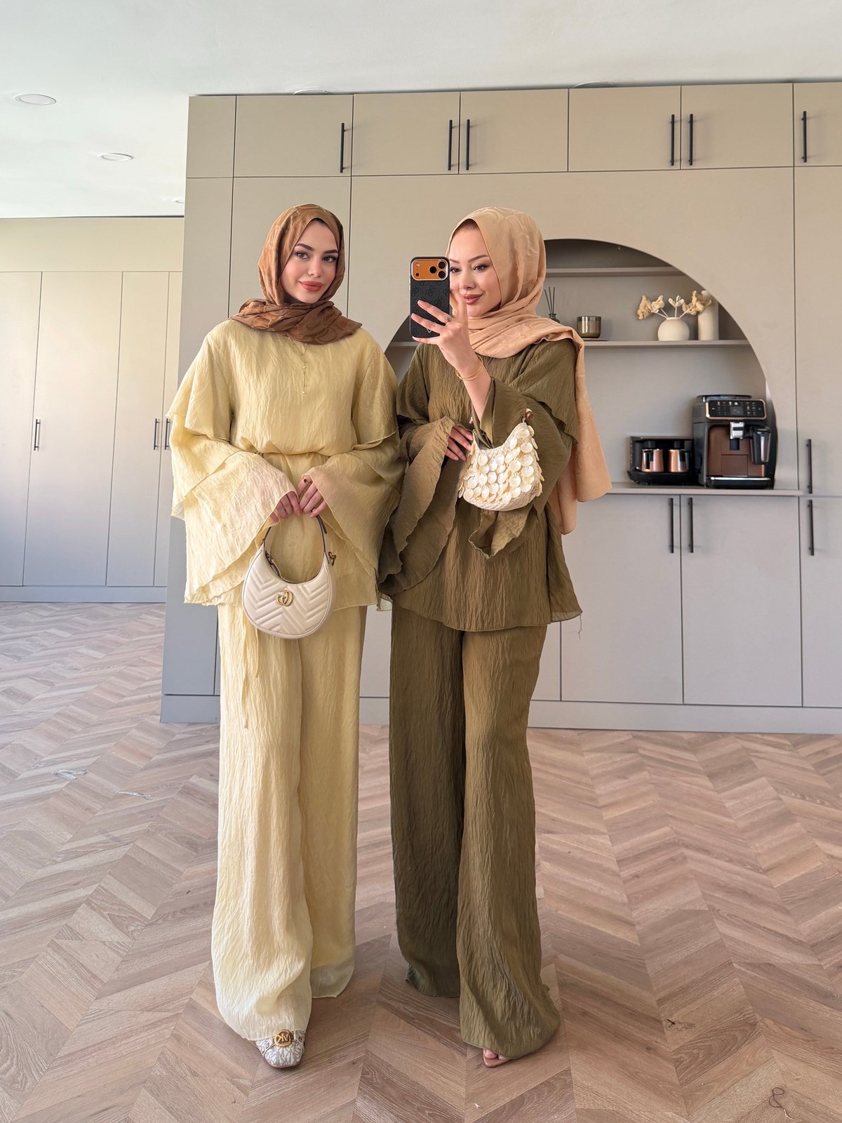 Tuay Kat Kat Pantolonlu Takım Yağ Yeşili (4503)