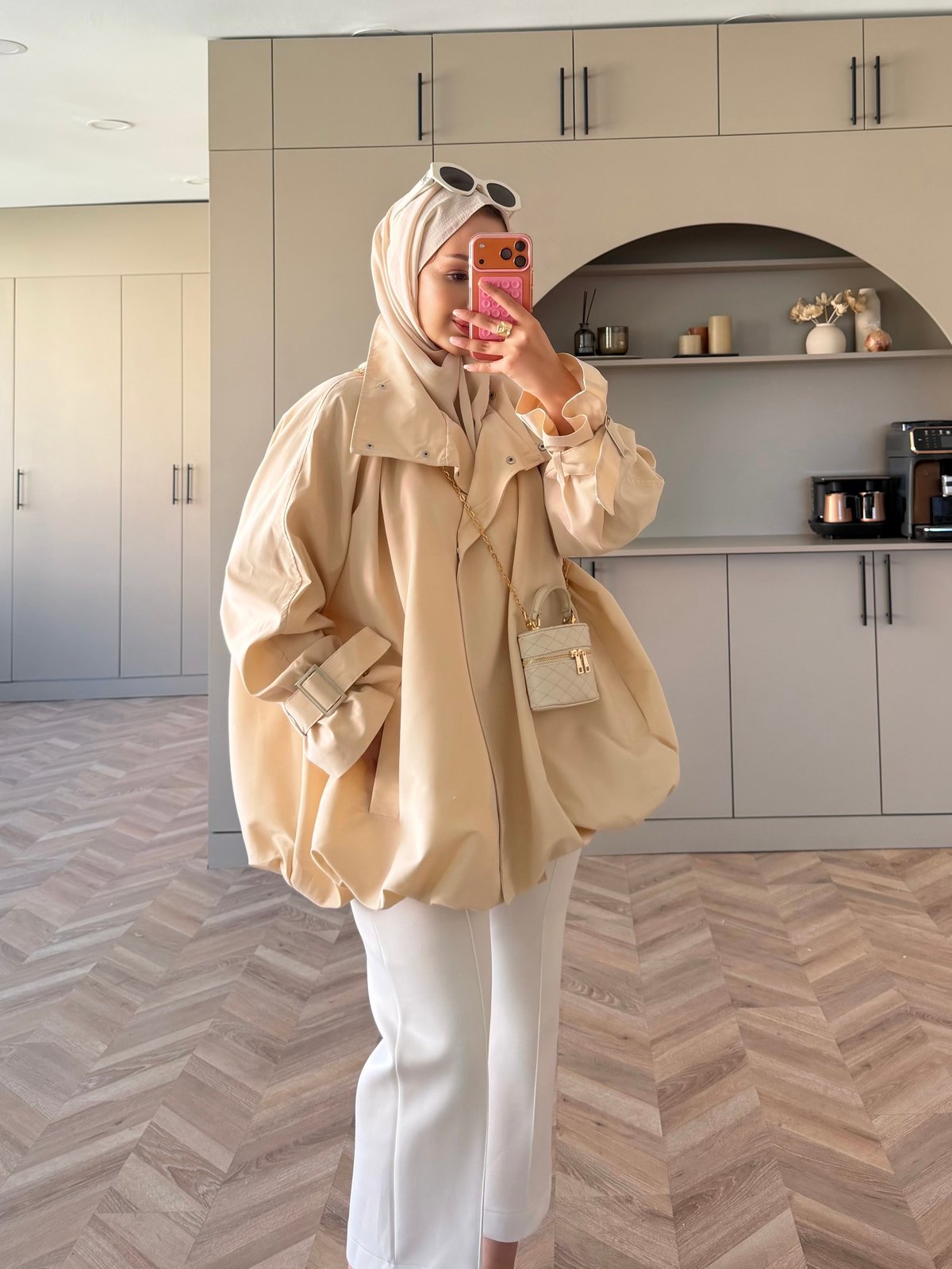 Tuya Çıtçıtlı Bomber Ceket Bej (4568) 