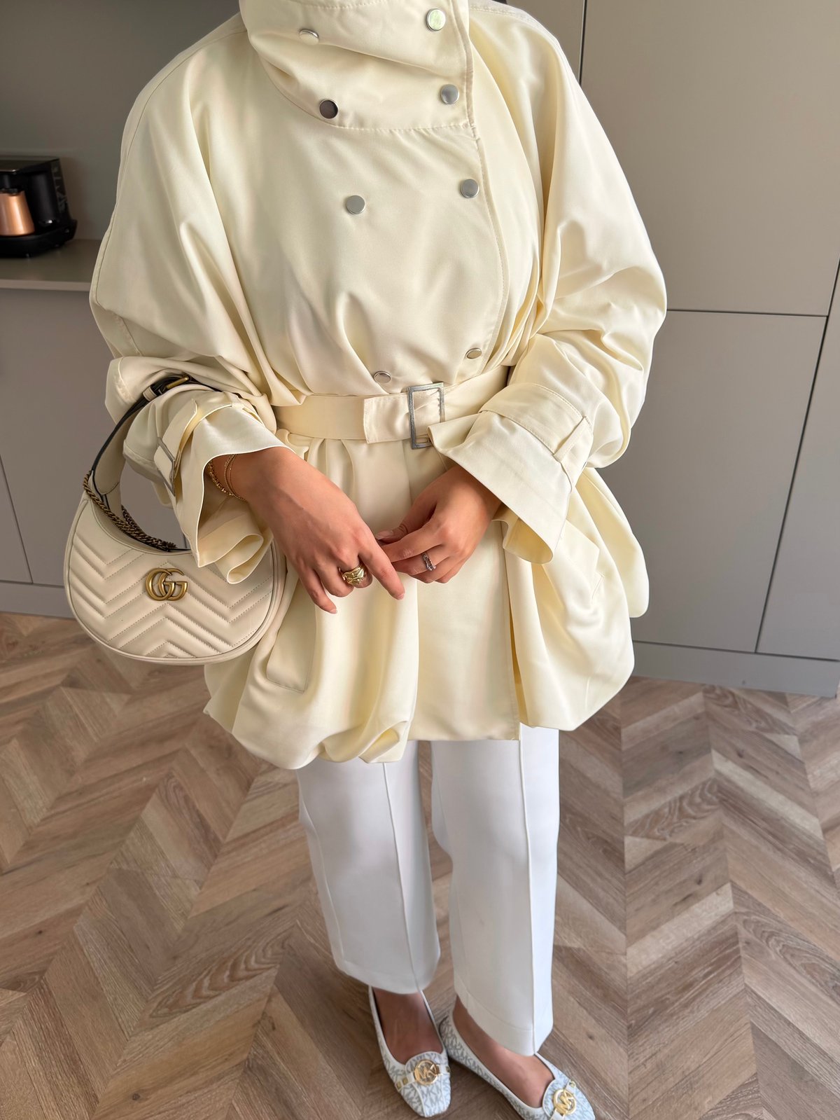 Tuya Çıtçıtlı Bomber Ceket Beyaz (4568)