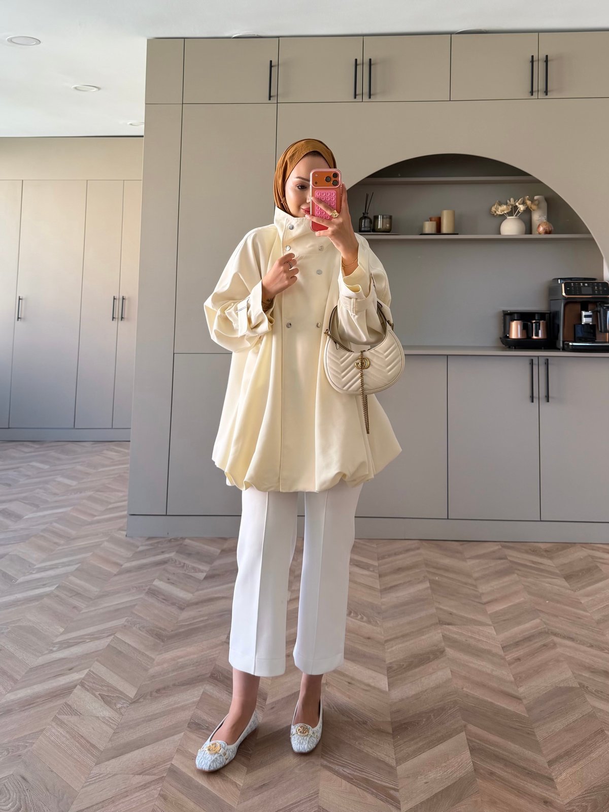 Tuya Çıtçıtlı Bomber Ceket Beyaz (4568)