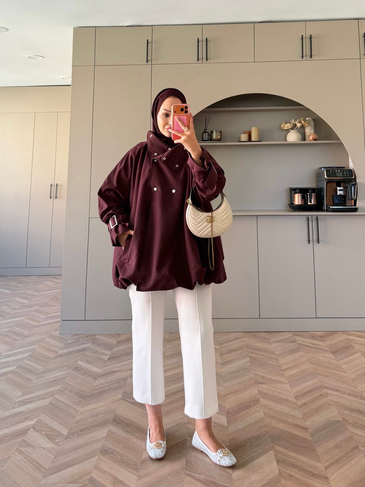 Tuya Çıtçıtlı Bomber Ceket Bordo (4568)