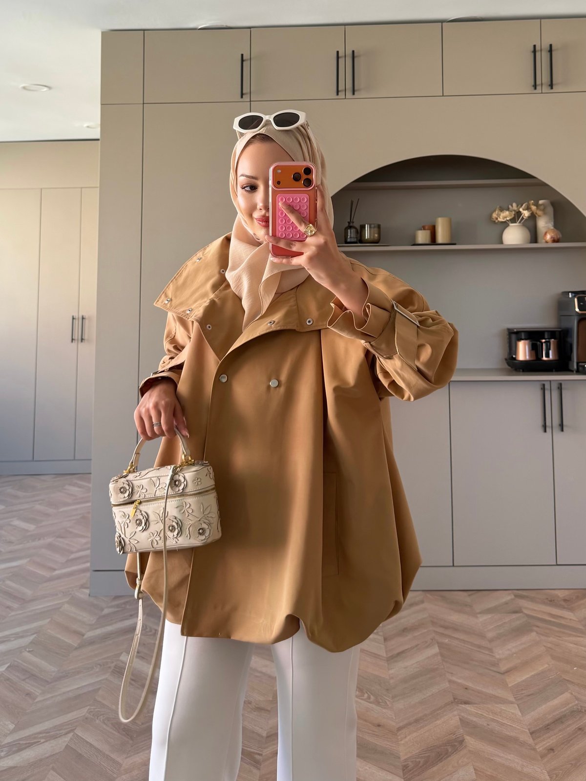 Tuya Çıtçıtlı Bomber Ceket Camel (4568)