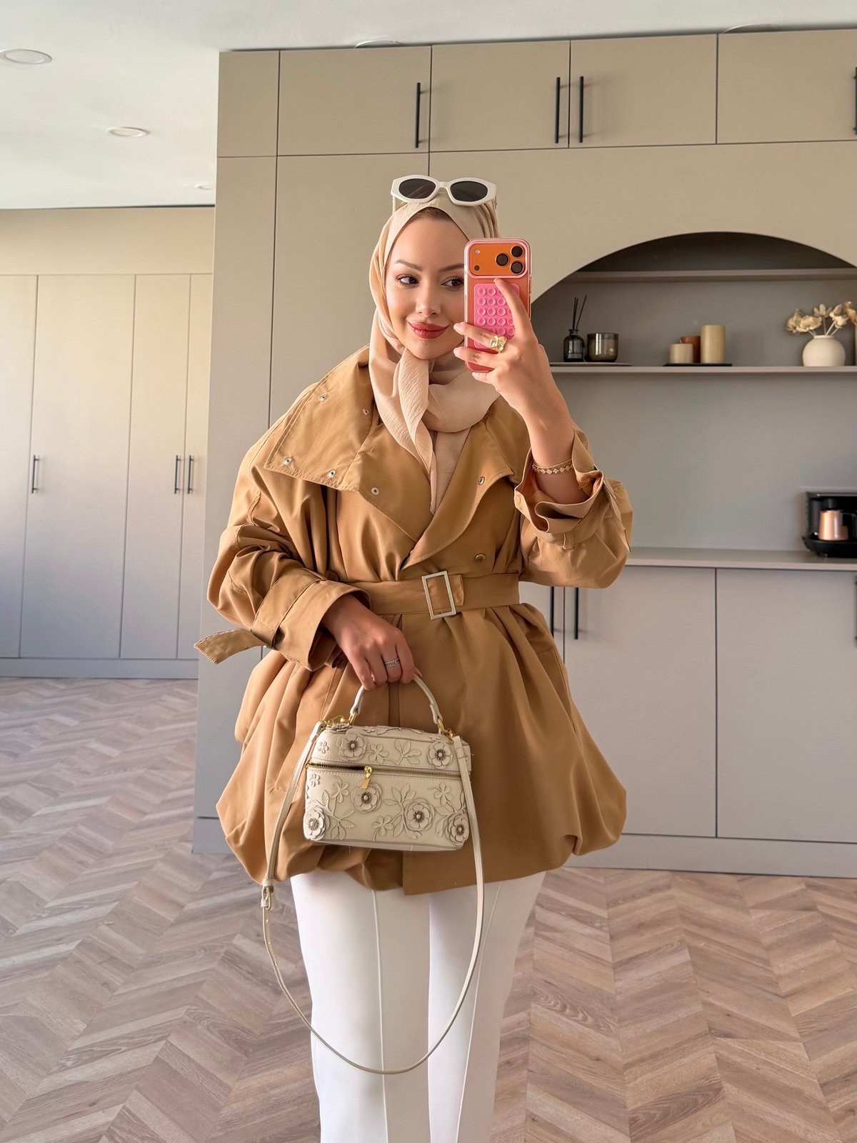 Tuya Çıtçıtlı Bomber Ceket Camel (4568)
