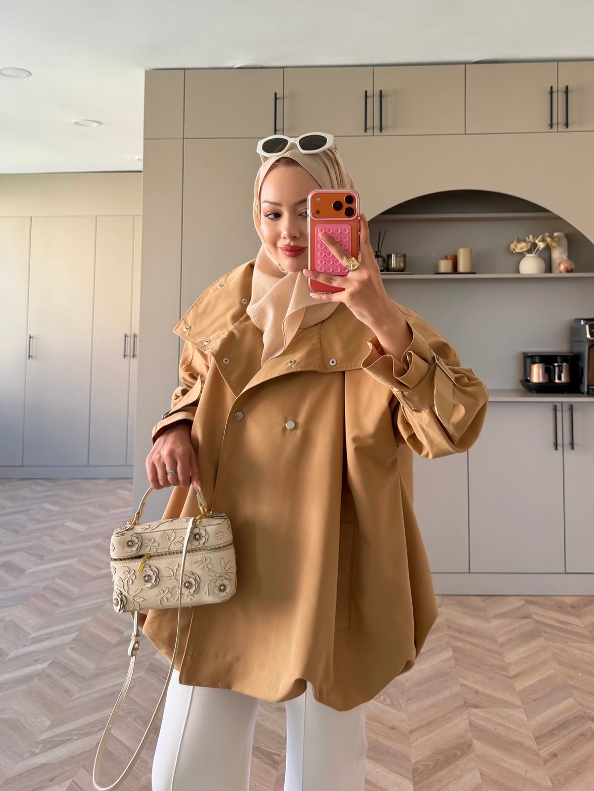 Tuya Çıtçıtlı Bomber Ceket Camel (4568)