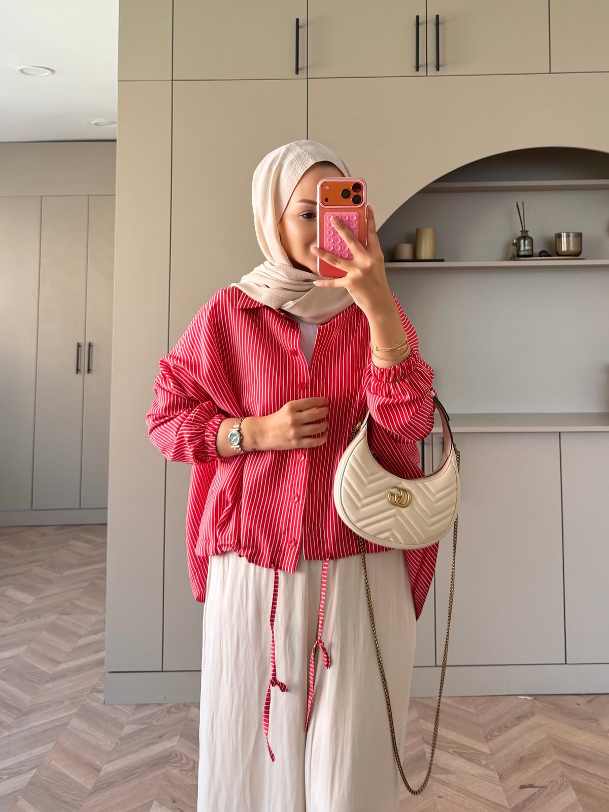 Vella Beyaz Çizgili Gömlek (4551)