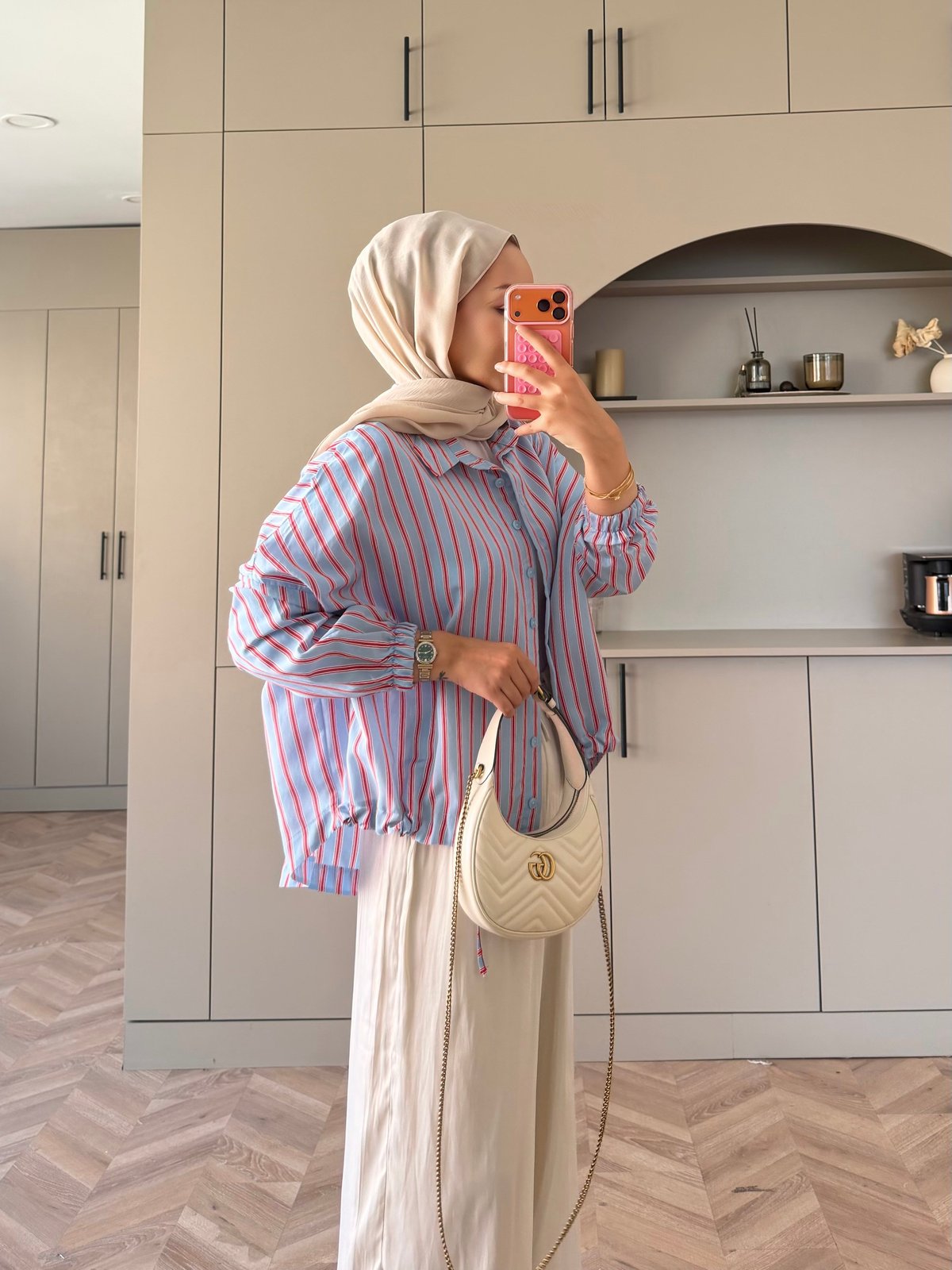 Vella Kırmızı Çizgili Gömlek (4551) 