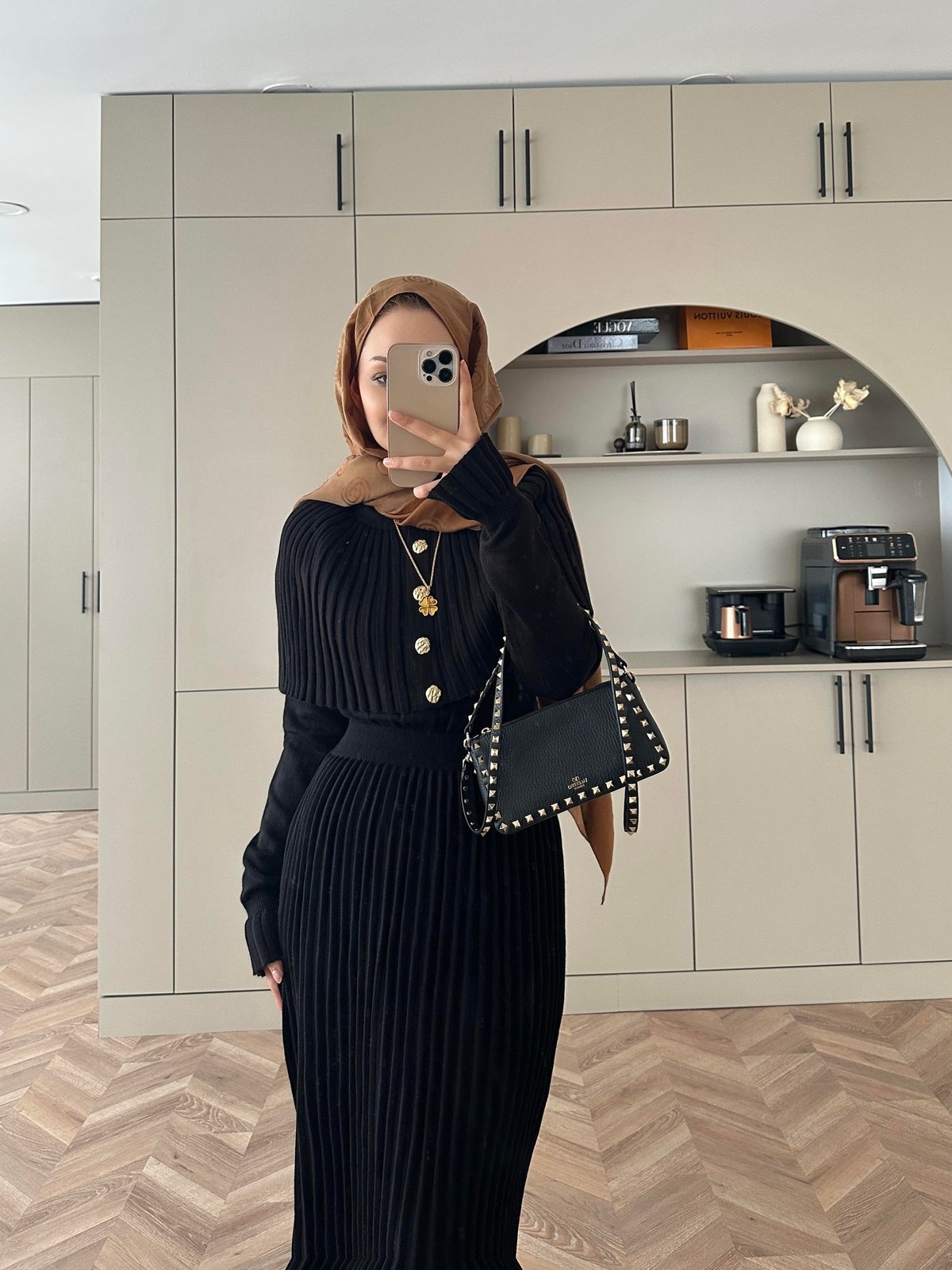 Wayne Triko Elbise Siyah