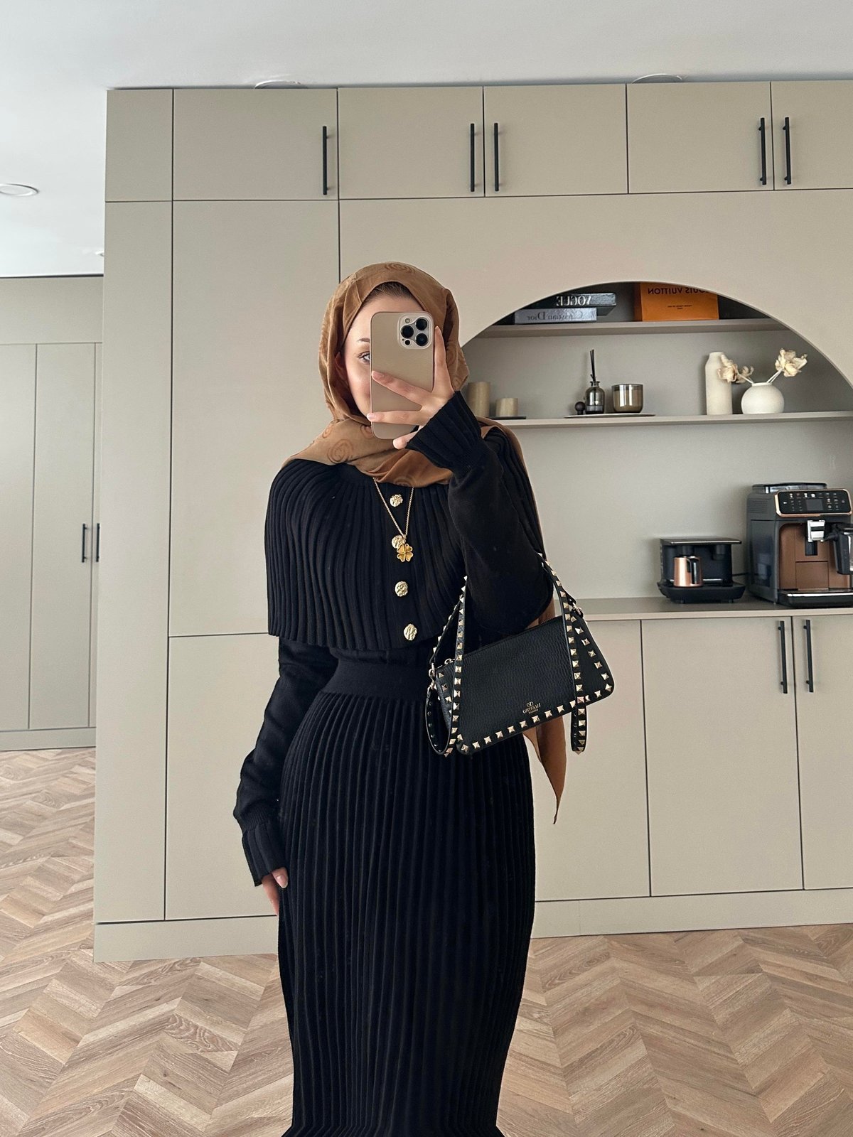 Wayne Triko Elbise Siyah