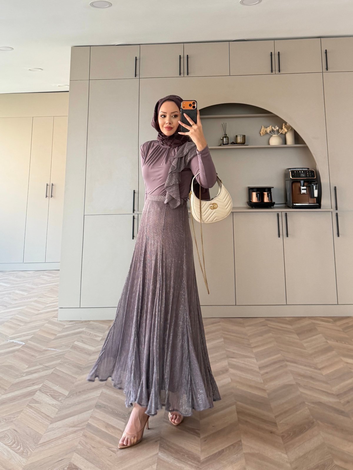Whisper Drapeli Etekli Takım Lila (5795)